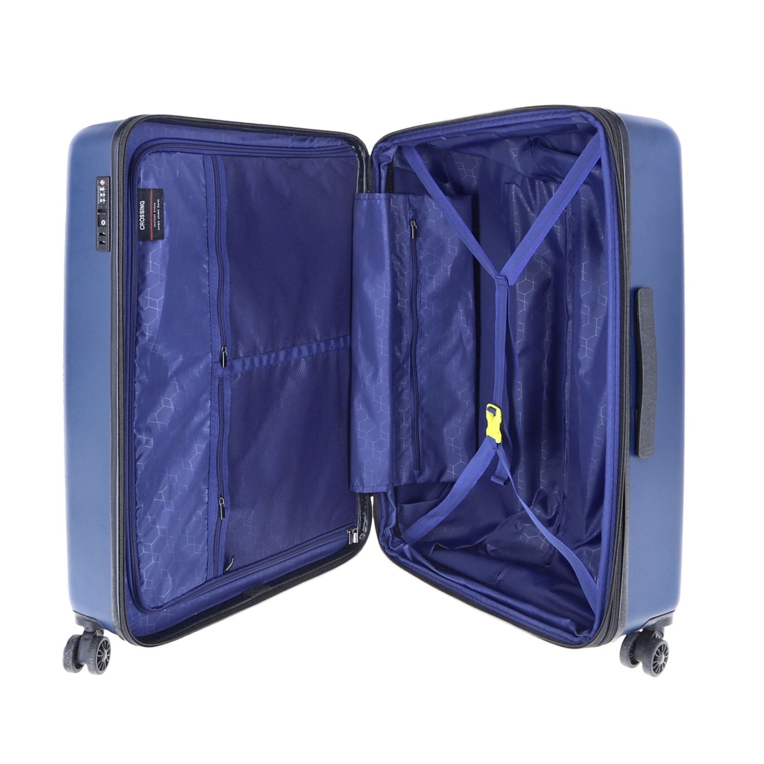 Crossing Wanderer Polycarbonate Expandable 24" Medium Luggage Spinner - Blue