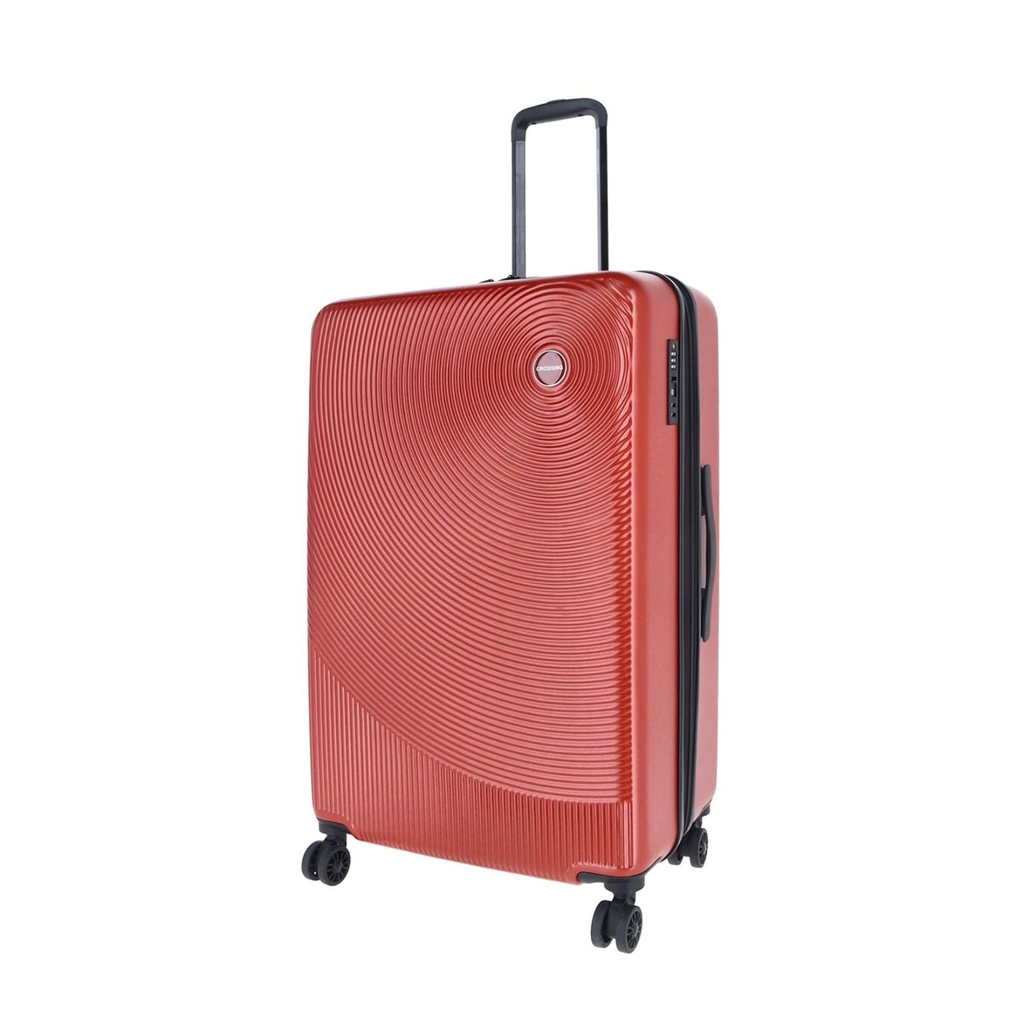 Crossing Wanderer Polycarbonate Expandable 24" Medium Luggage Spinner - Red