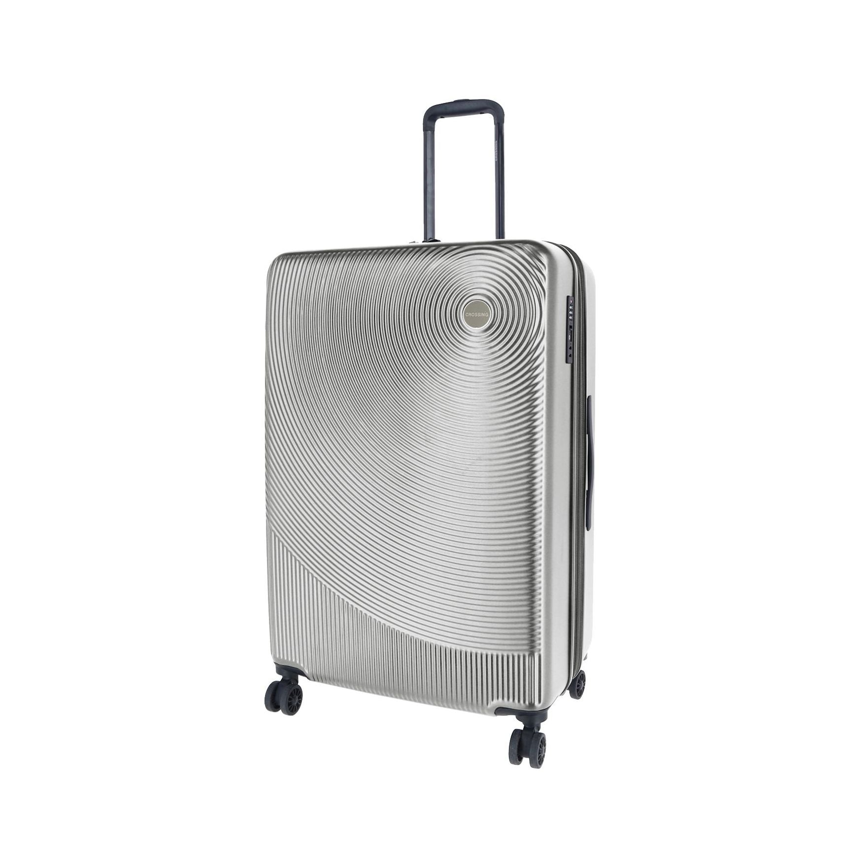 Crossing Wanderer Polycarbonate Expandable 24" Medium Luggage Spinner - Silver