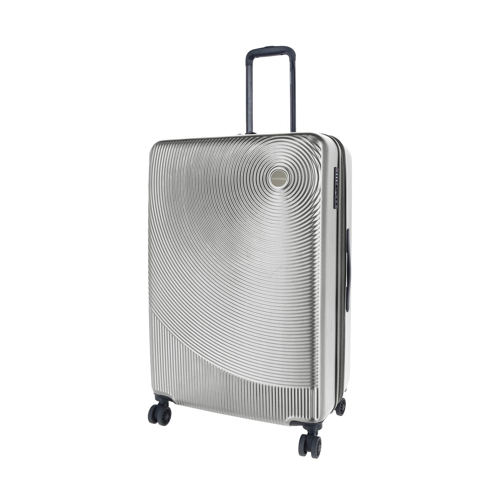 Crossing Wanderer Polycarbonate Expandable 28" Large Luggage Spinner - Silver