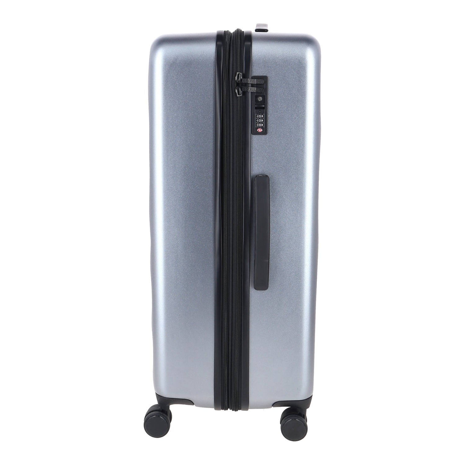 Crossing Miles Polycarbonate Expandable 24" Medium Luggage Spinner - Gunmetal