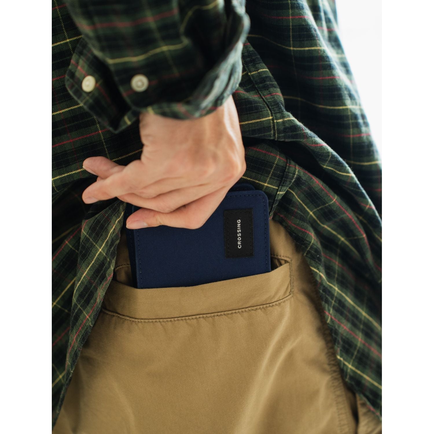 Crossing Bifold Wallet with Coin Pocket RFID - Navy
