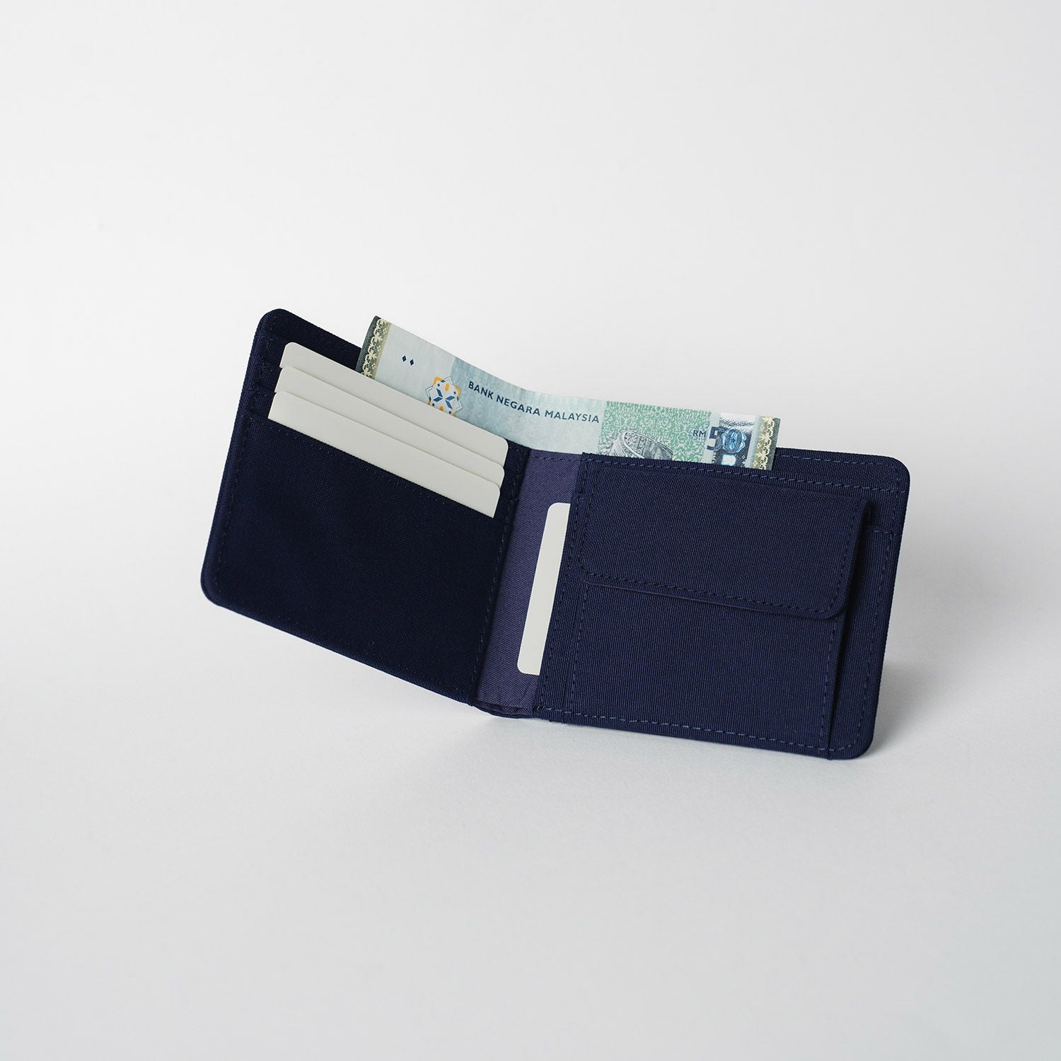 Crossing Bifold Wallet with Coin Pocket RFID - Navy