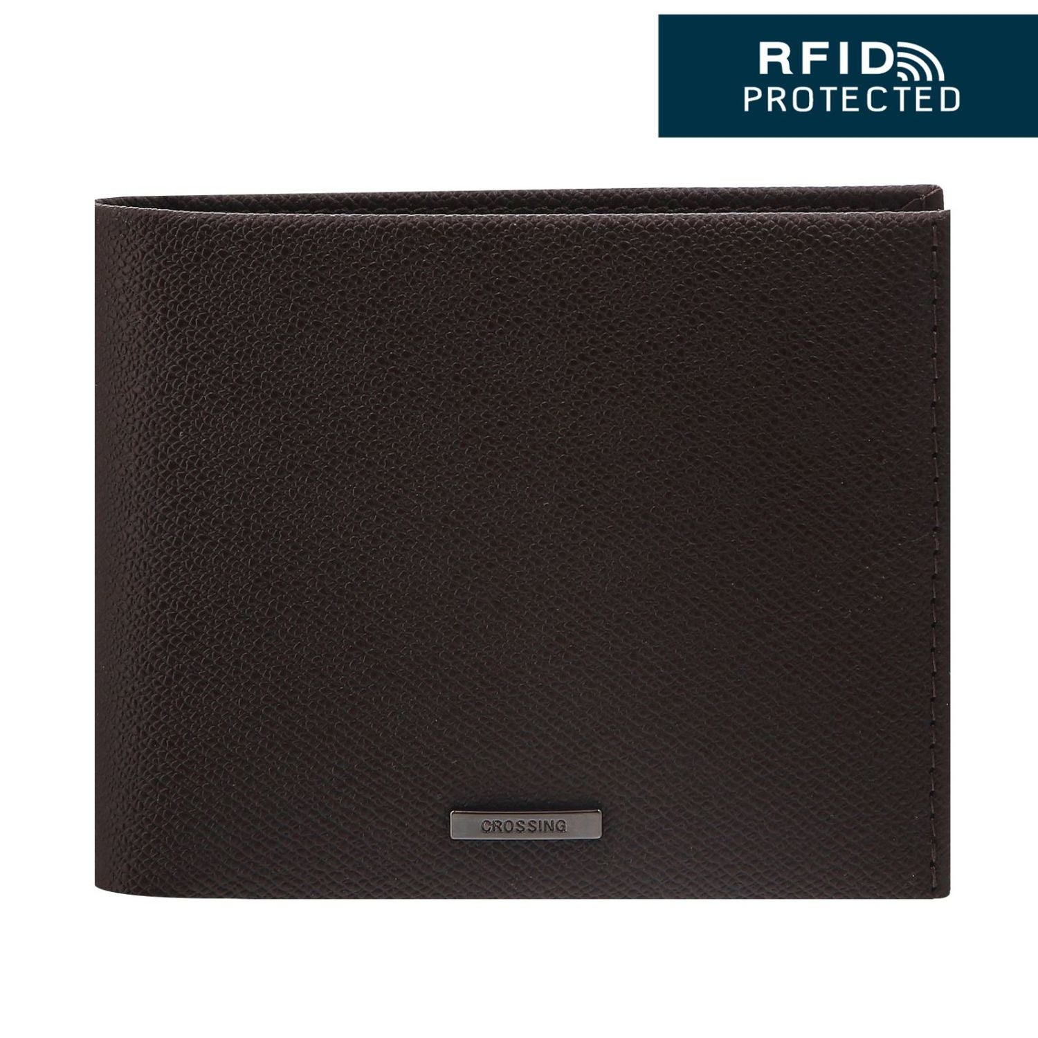 Crossing Elite Bi-fold Leather Wallet [18 Card Slots] RFID - Chocolate