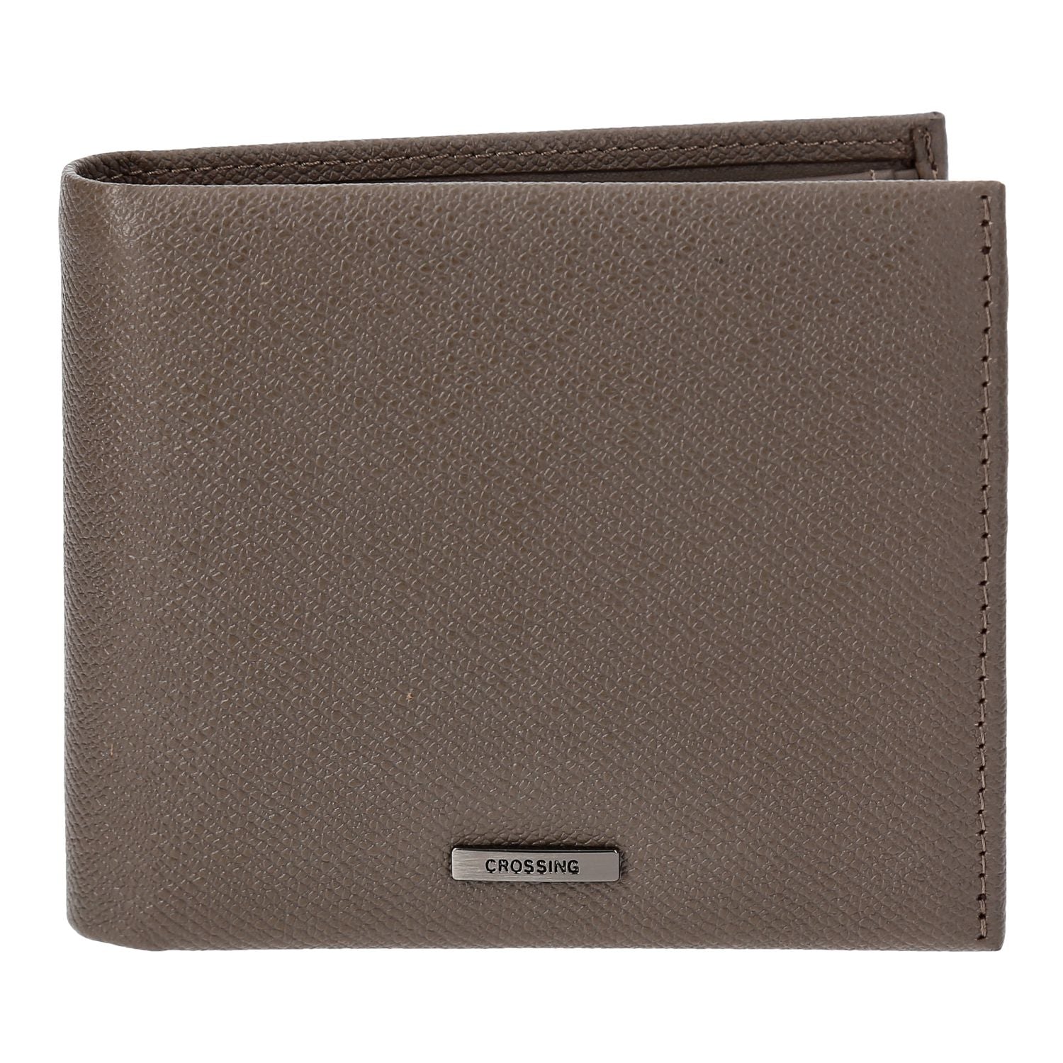 Crossing Elite Bi-fold Leather Wallet With Flap And Coin Pouch RFID - Dark Khaki
