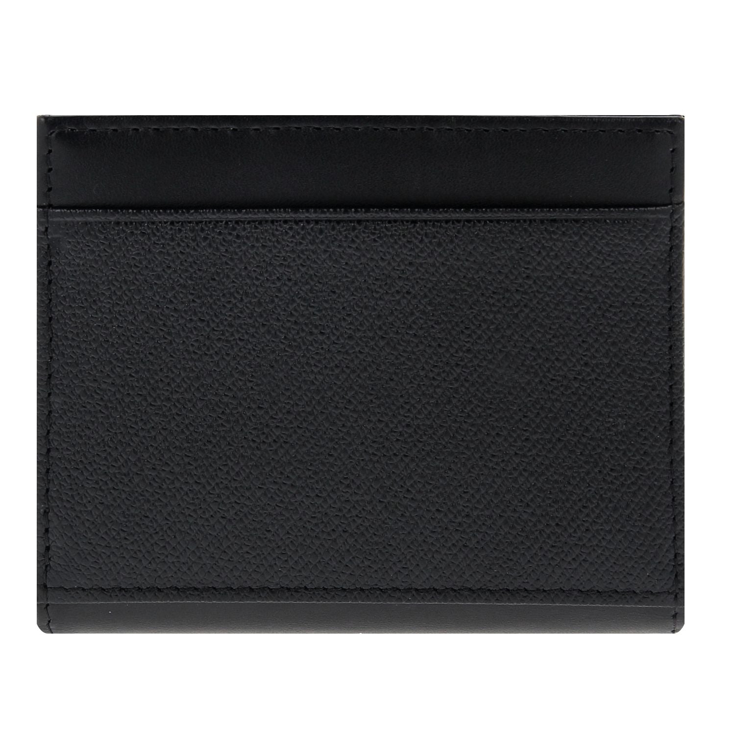 Crossing Elite Leather Card Case With Button Closure RFID - Black