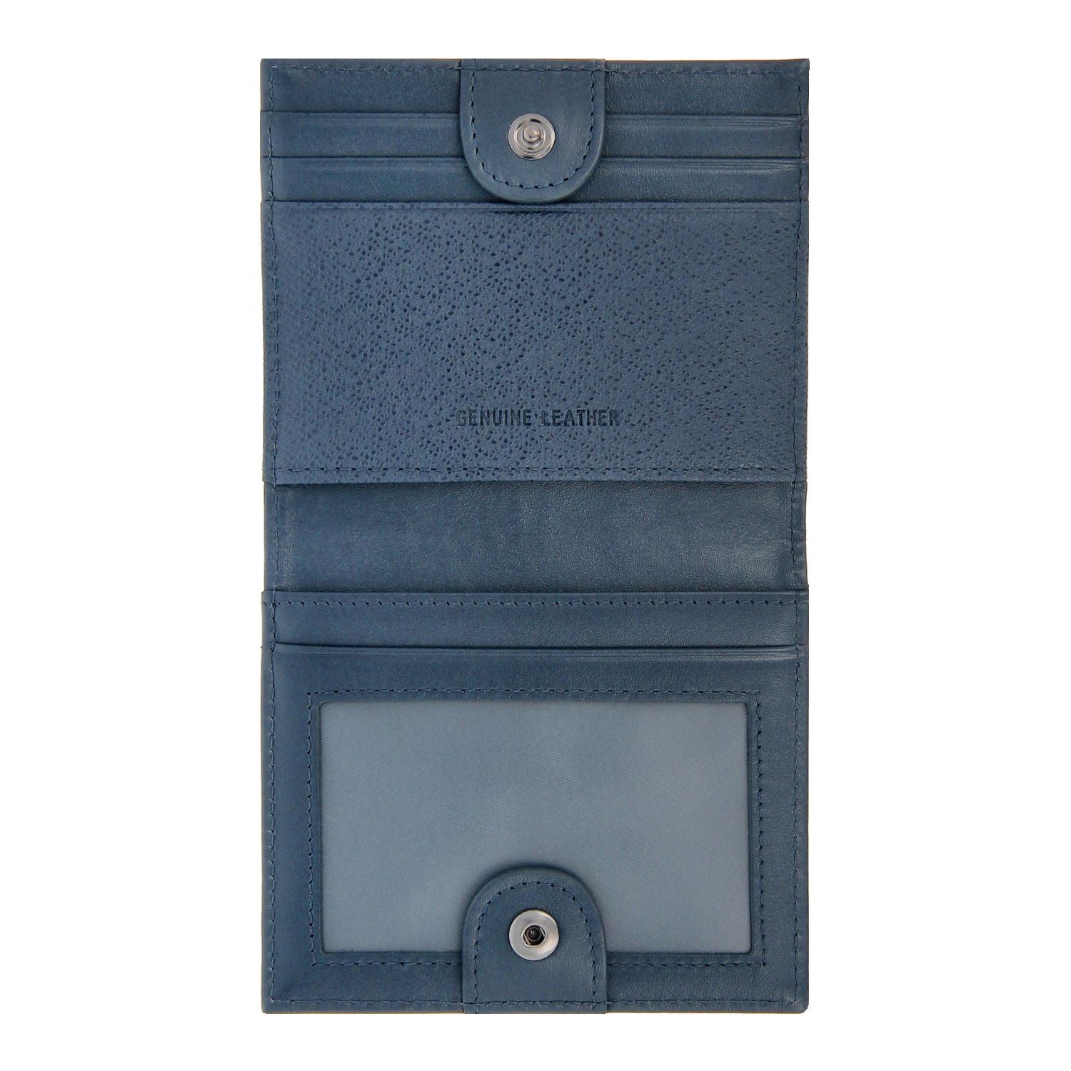 Crossing Elite Leather Card Case With Button Closure RFID - Jeans