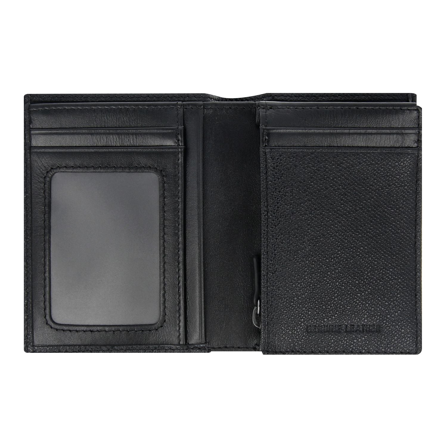 Crossing Elite Short Leather Wallet With Coin Pouch RFID - Black