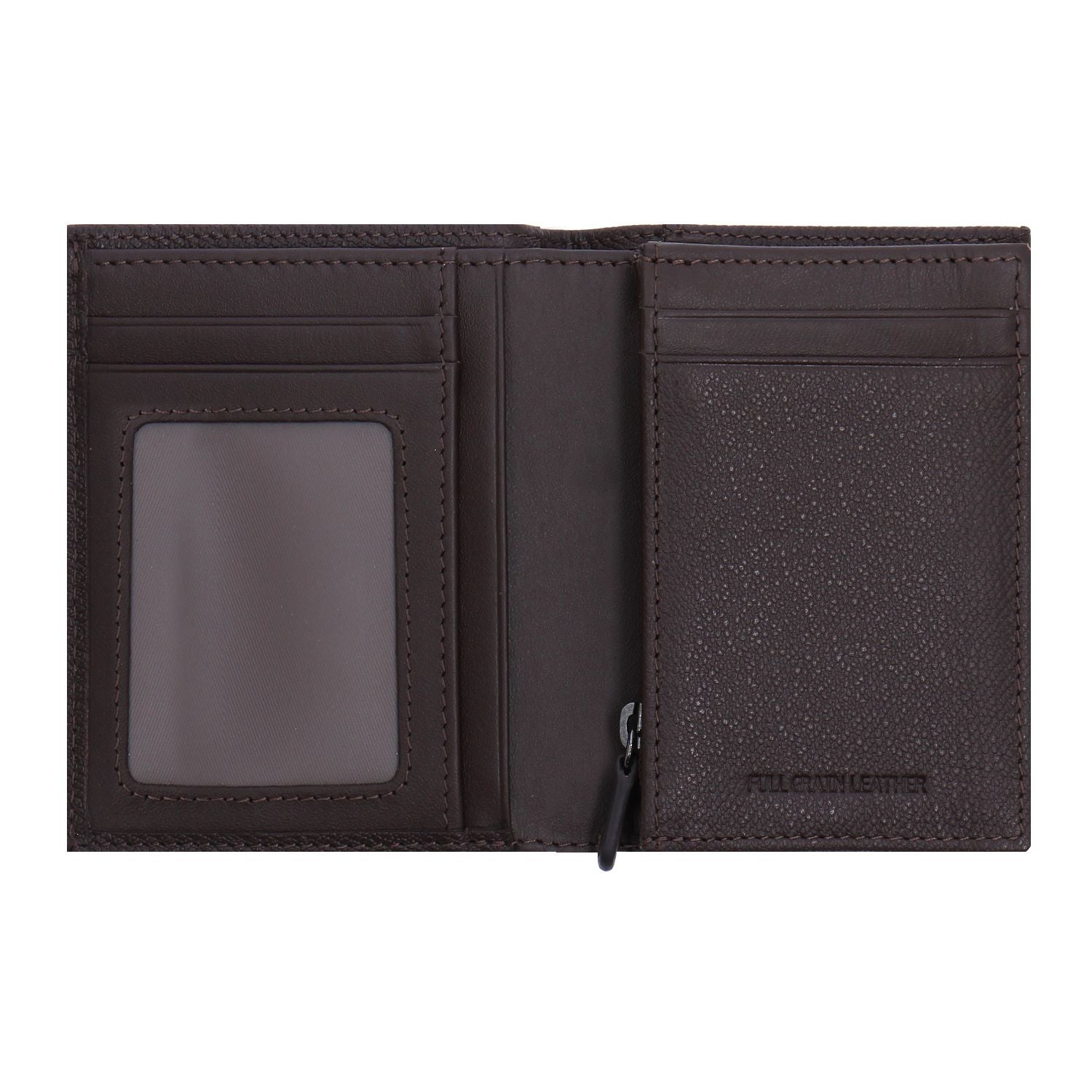 Crossing Elite Short Leather Wallet With Coin Pouch RFID - Chocolate