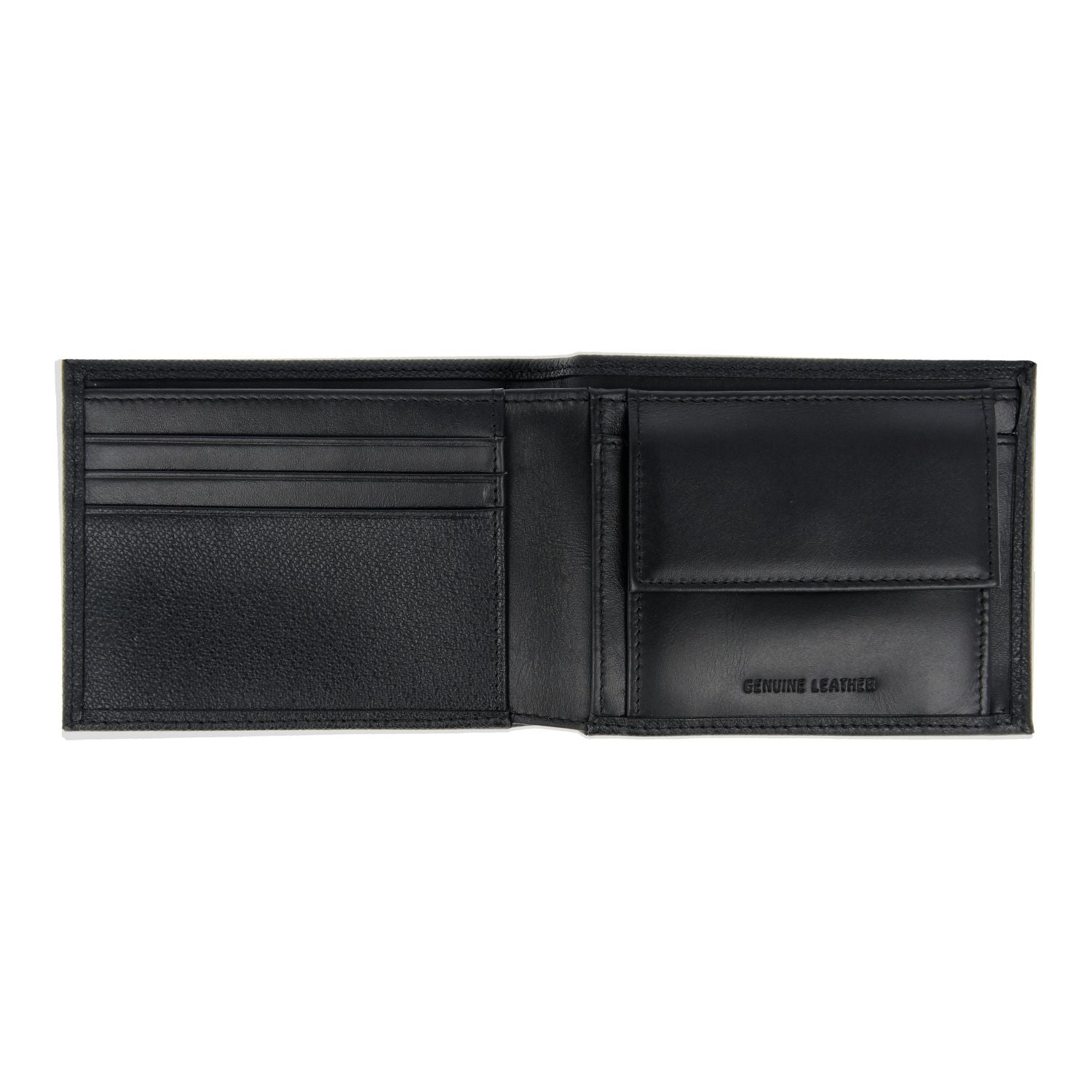 Crossing Elite Slim Leather Wallet With Coin Pocket [5 Card Slots] RFID - Black