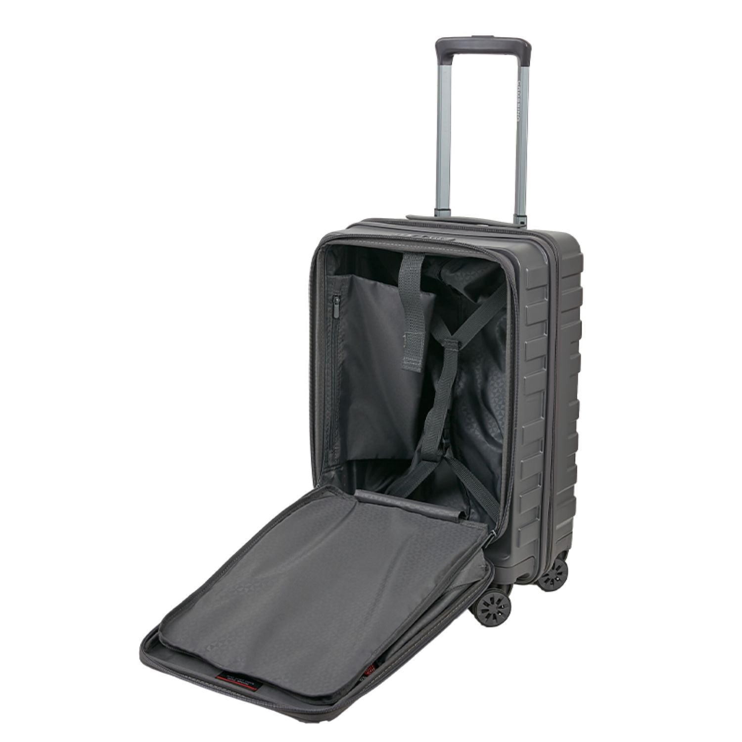 Crossing Groov Pc Trunk 20" Carry On Luggage With Front Access Opening - Dark Grey
