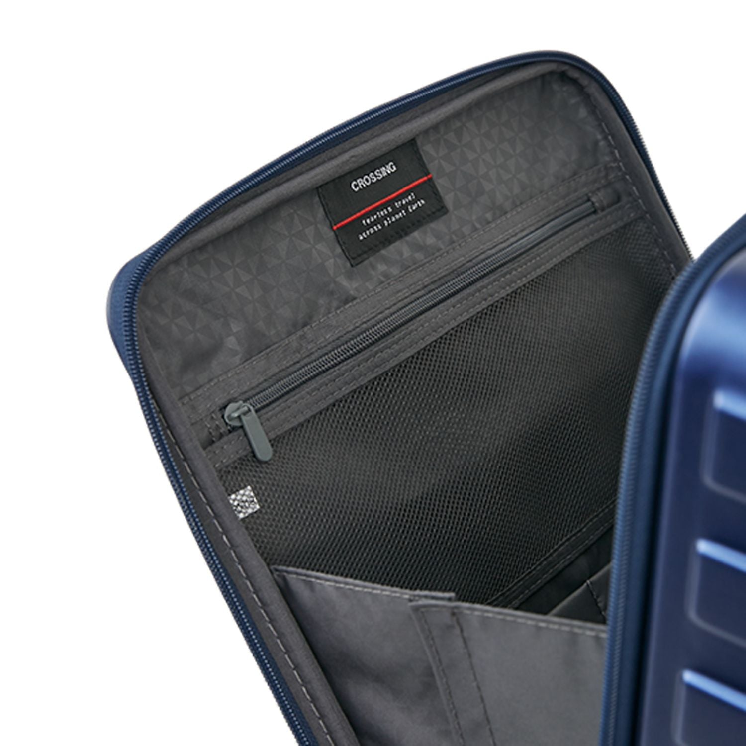 Crossing Groov Pc Trunk 20" Carry On Luggage With Front Access Opening - Stone Blue