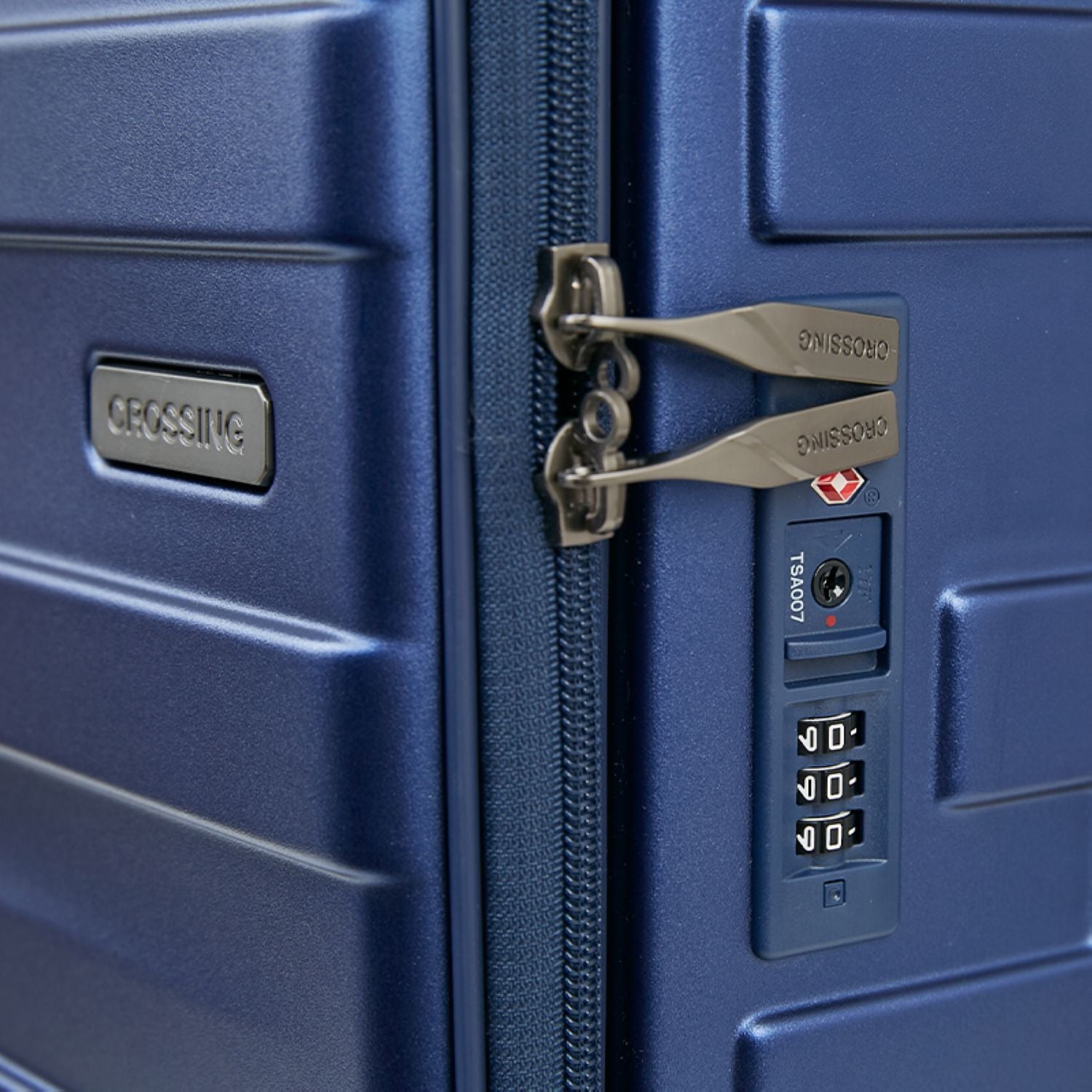 Crossing Groov Pc Trunk 20" Carry On Luggage With Front Access Opening - Stone Blue