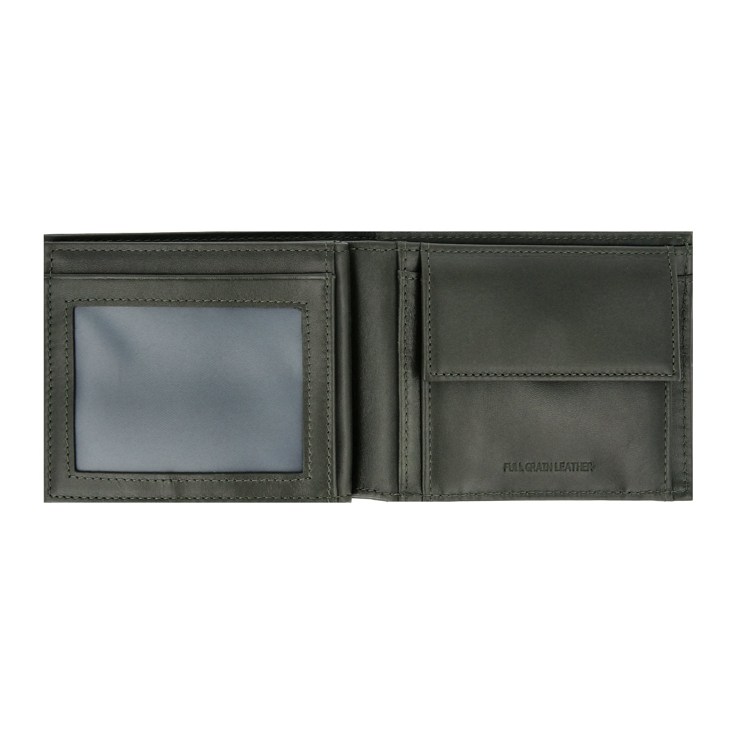 Crossing Infinite Bi-Fold Leather Wallet With Flap And Coin Pouch RFID - Khaki