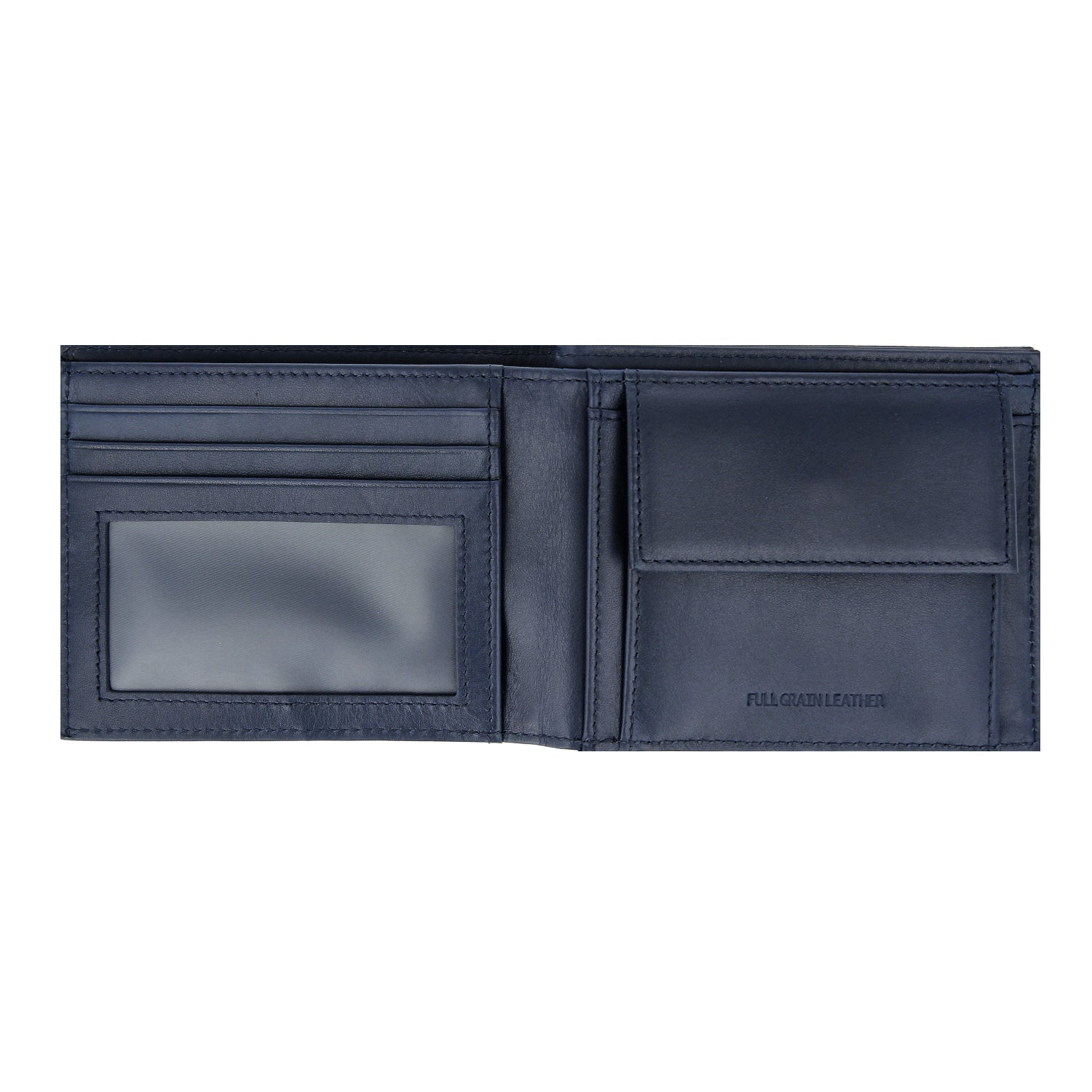 Crossing Infinite Bi-Fold Leather Wallet With Window And Coin Pocket RFID - Blue