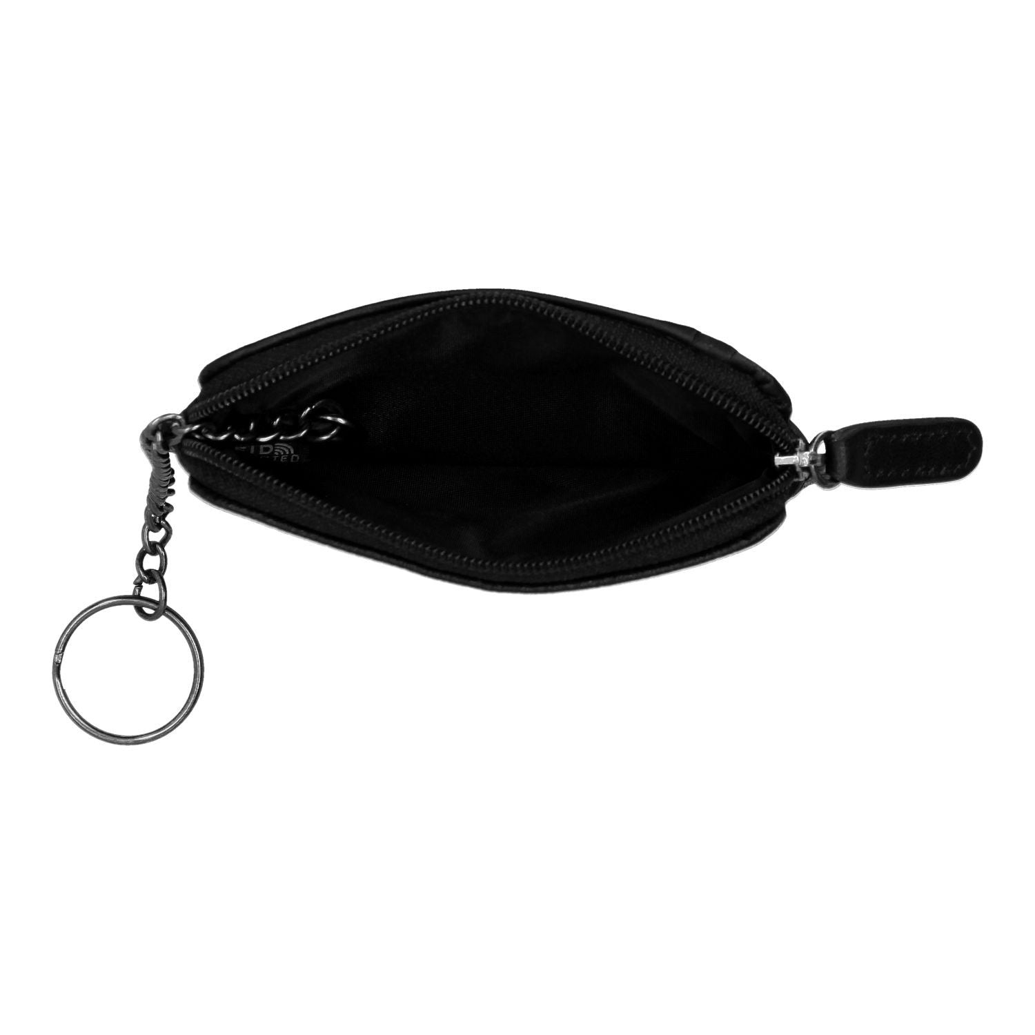 Crossing Infinite Leather Key Coin Pouch With Card Slots RFID - Black