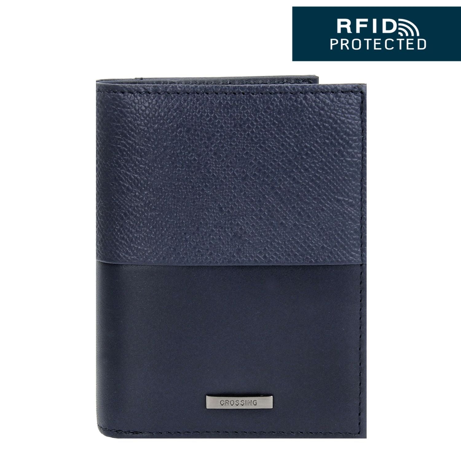 Crossing Infinite Short Leather Wallet With Coin Pouch RFID - Blue