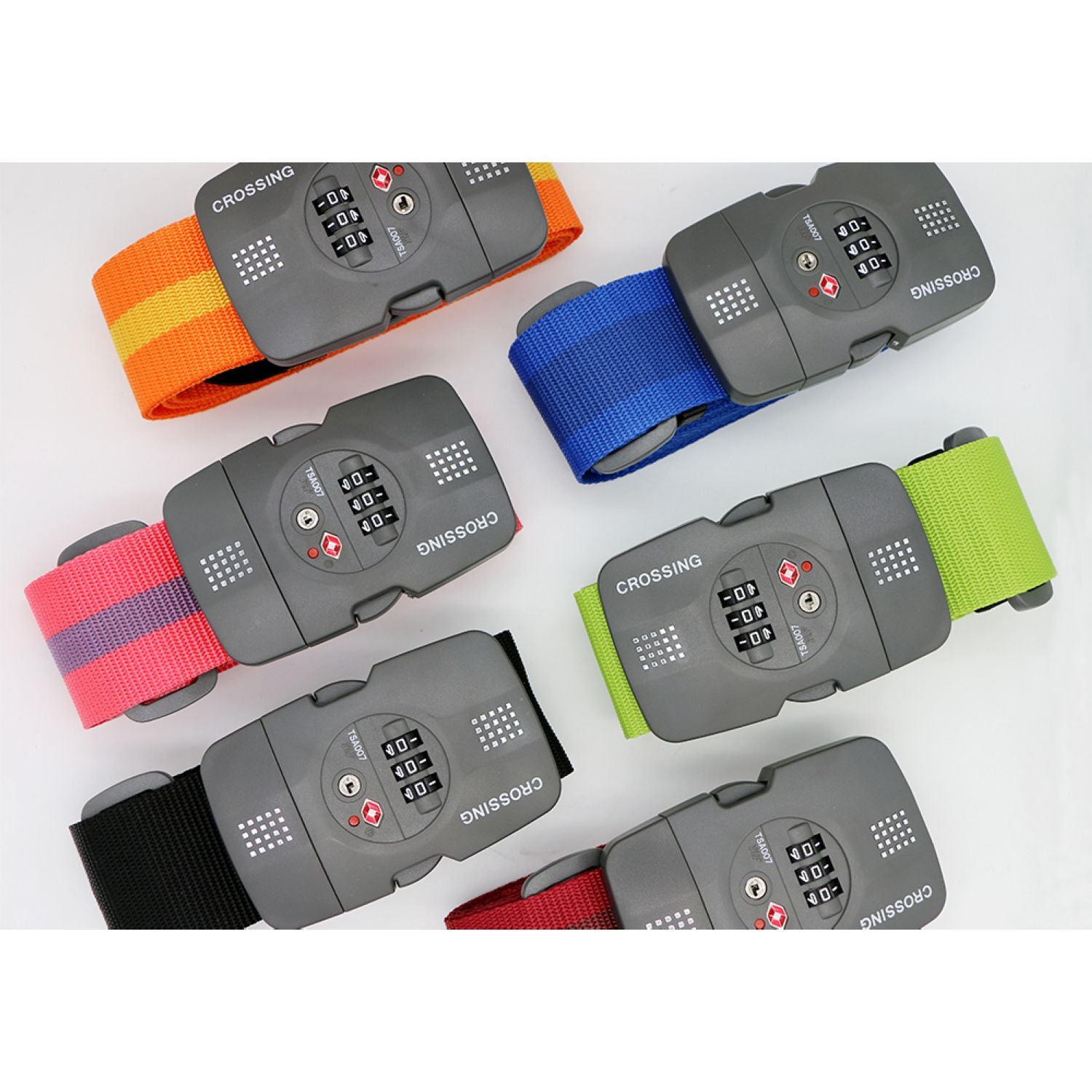 Crossing Luggage Strap With 3 Dial TSA Lock - Black