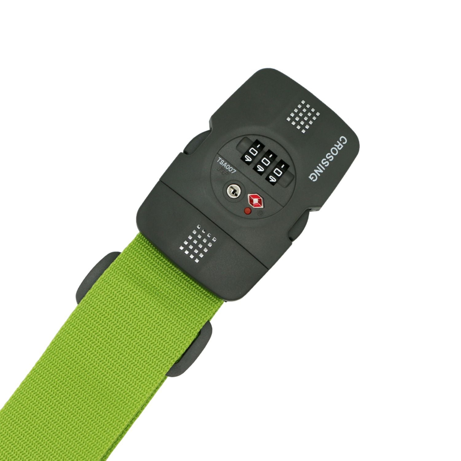 Crossing Luggage Strap With 3 Dial TSA Lock - Green