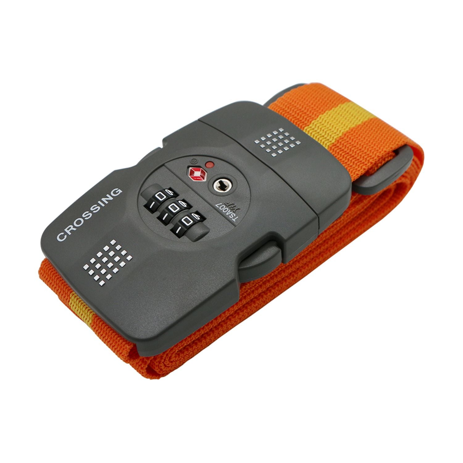 Crossing Luggage Strap With 3 Dial TSA Lock - Orange