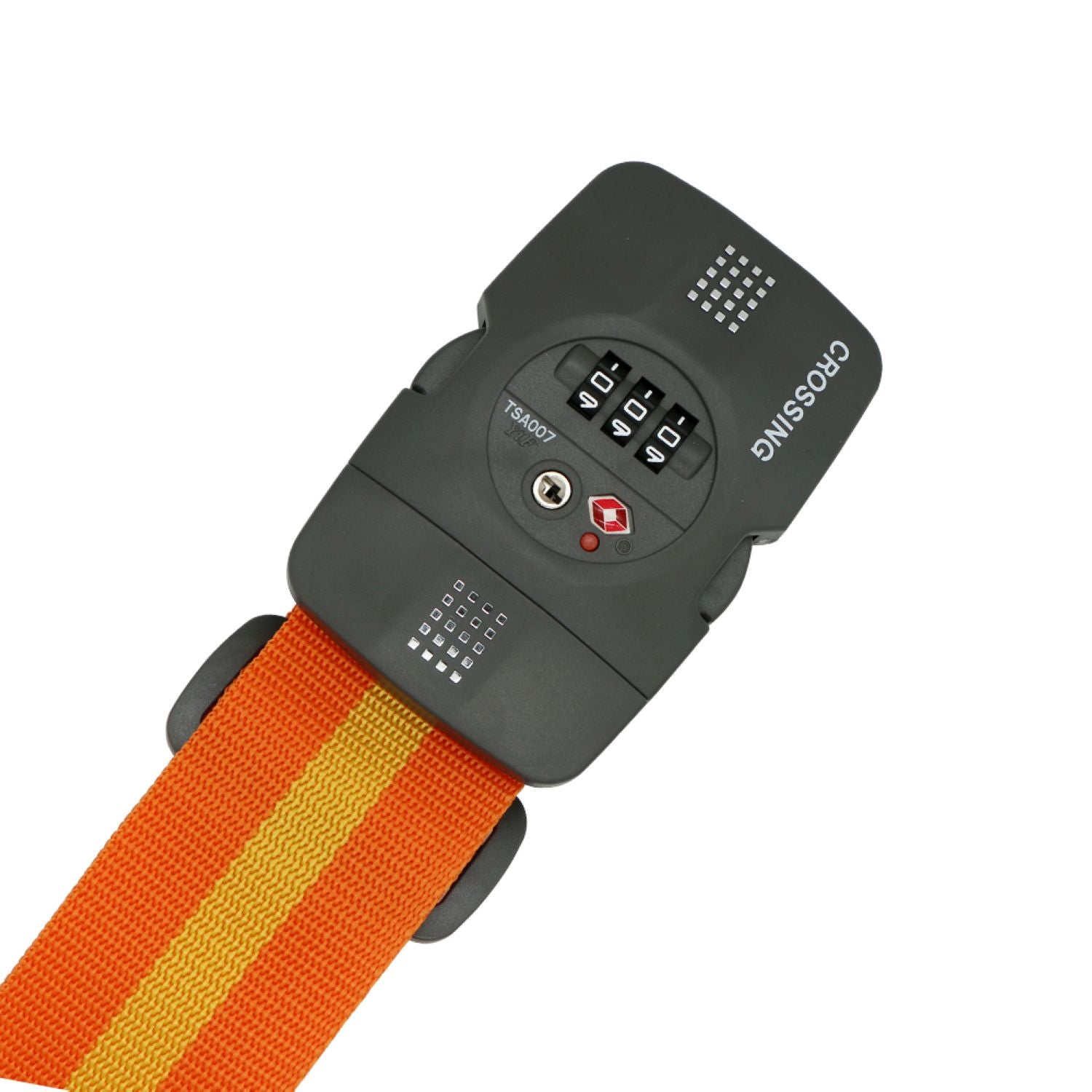 Crossing Luggage Strap With 3 Dial TSA Lock - Orange
