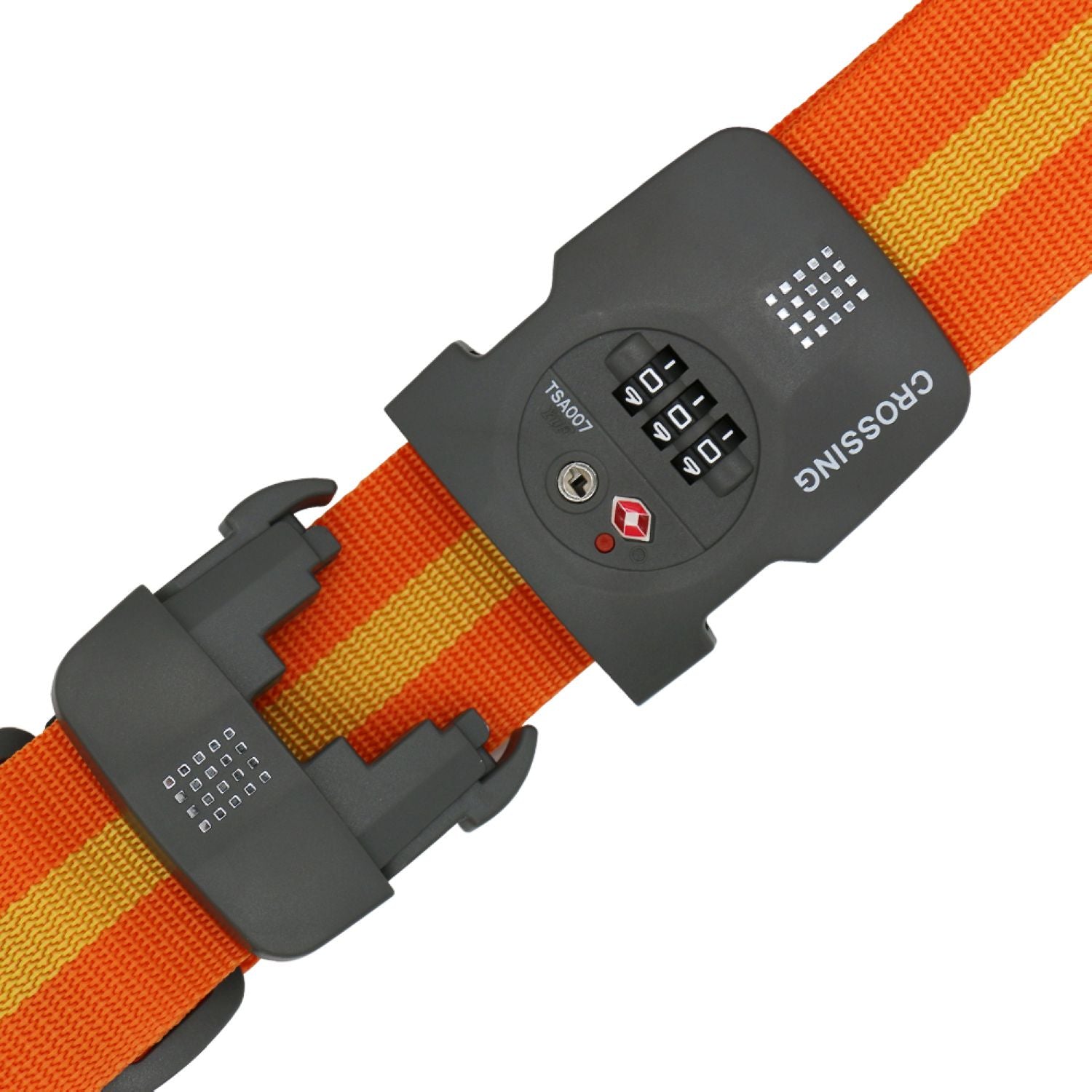 Crossing Luggage Strap With 3 Dial TSA Lock - Orange
