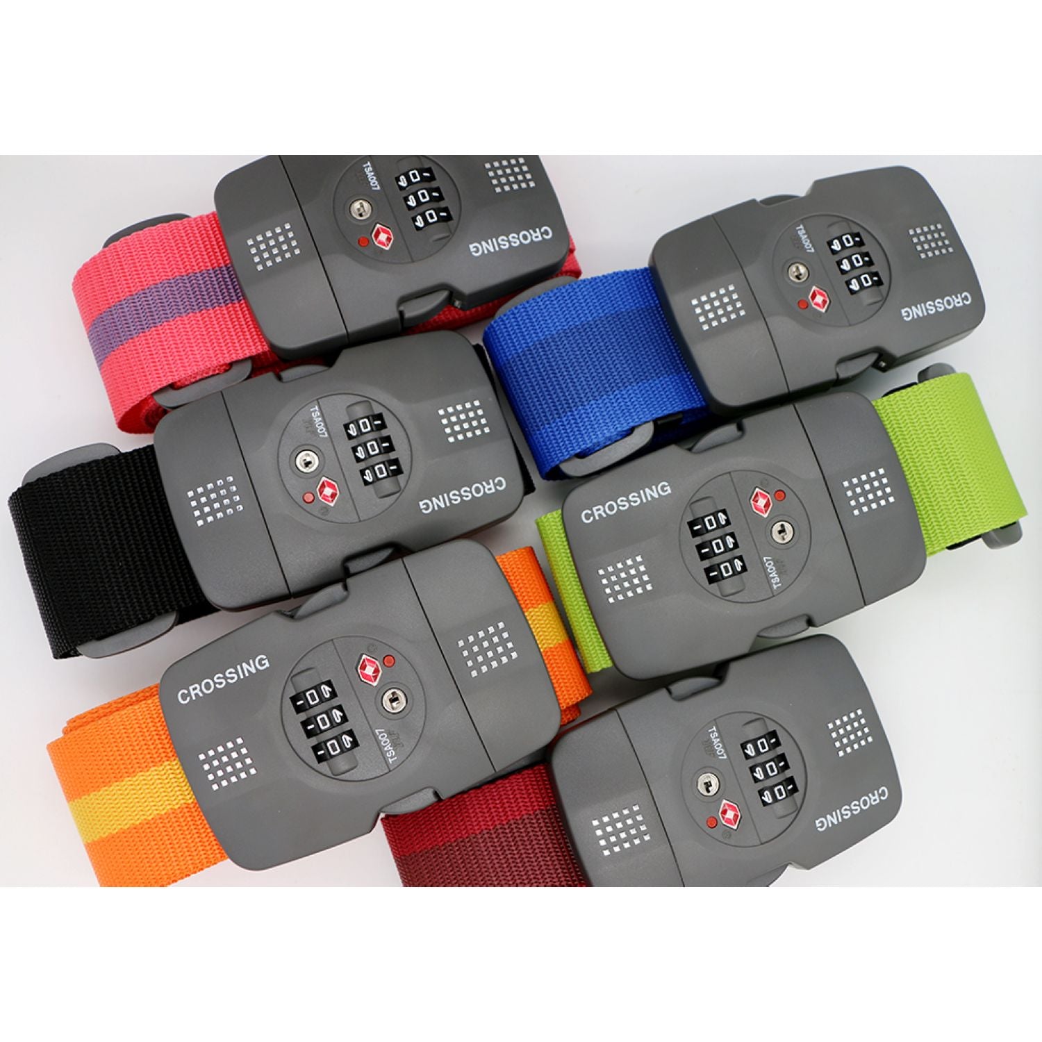 Crossing Luggage Strap With 3 Dial TSA Lock - Orange