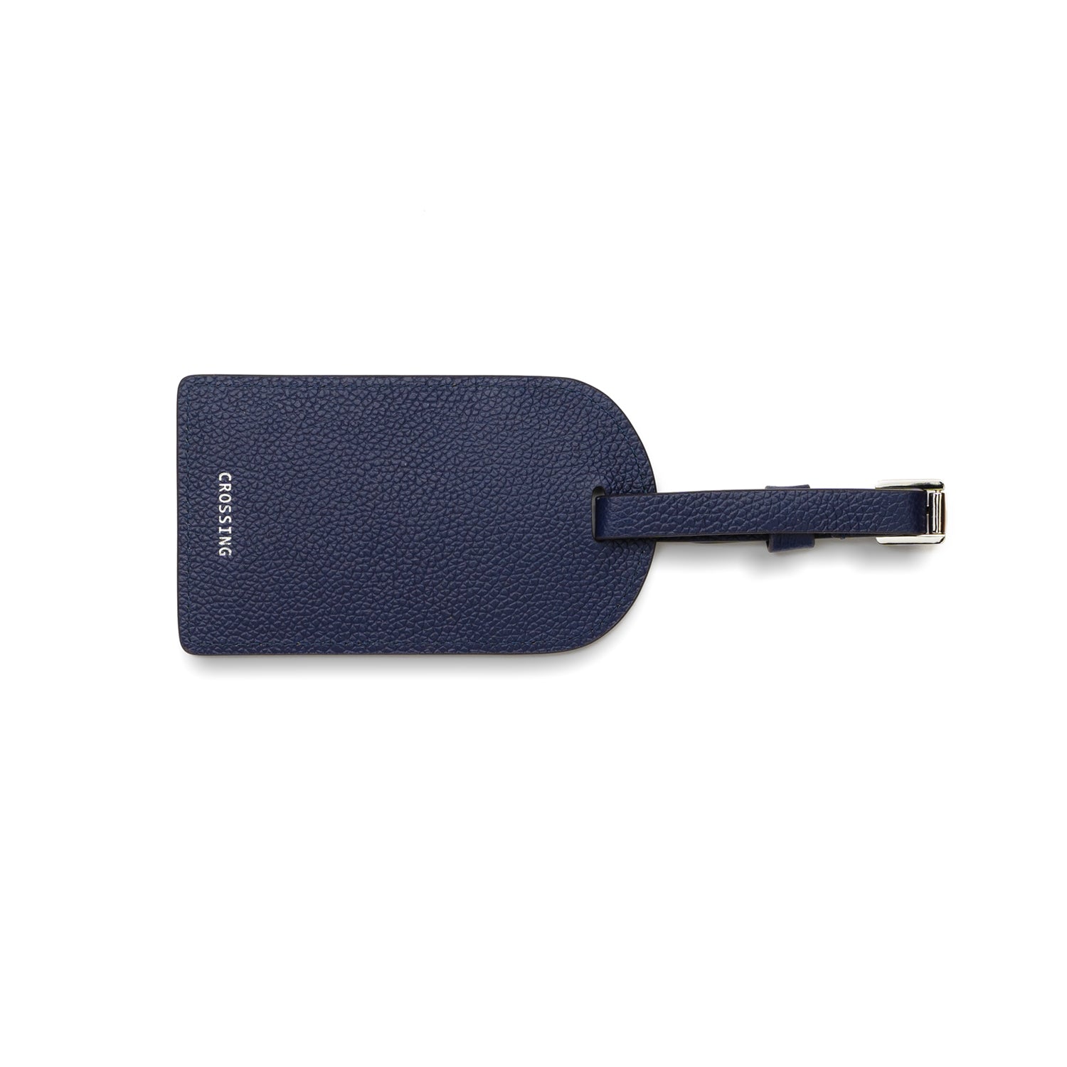 Crossing Milano Leather Luggage Tag - Barcoss Navy