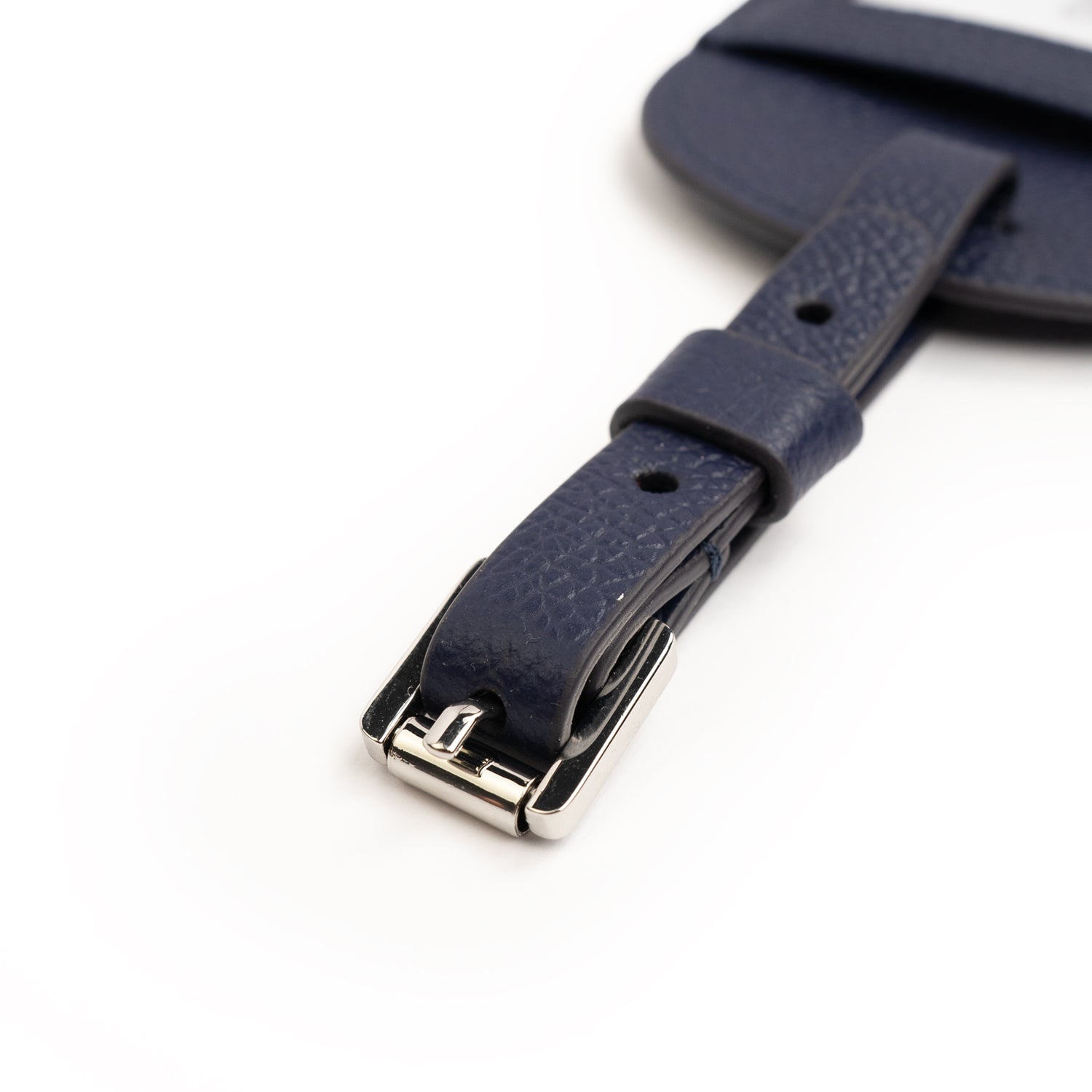 Crossing Milano Leather Luggage Tag - Barcoss Navy