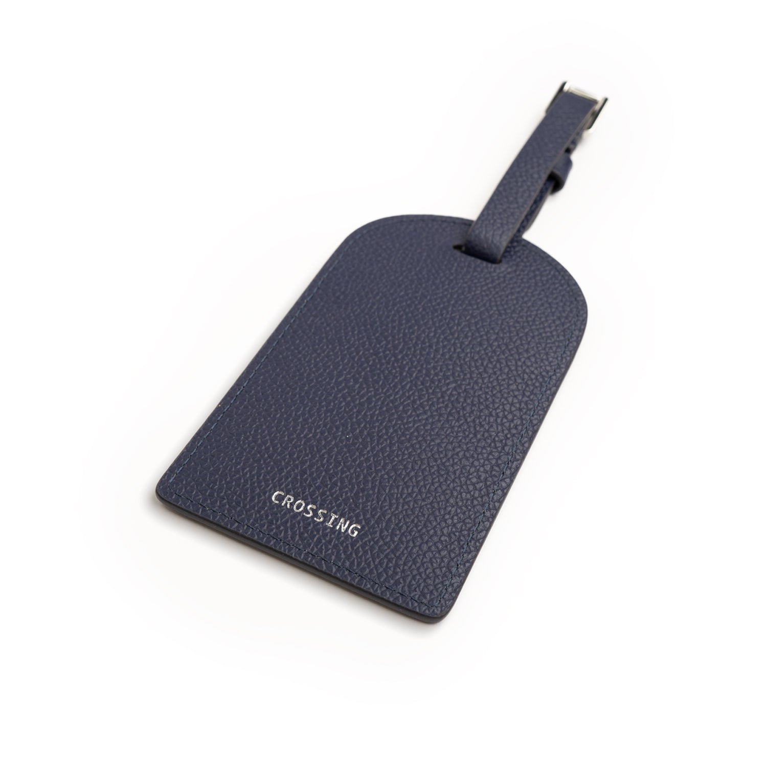 Crossing Milano Leather Luggage Tag - Barcoss Navy