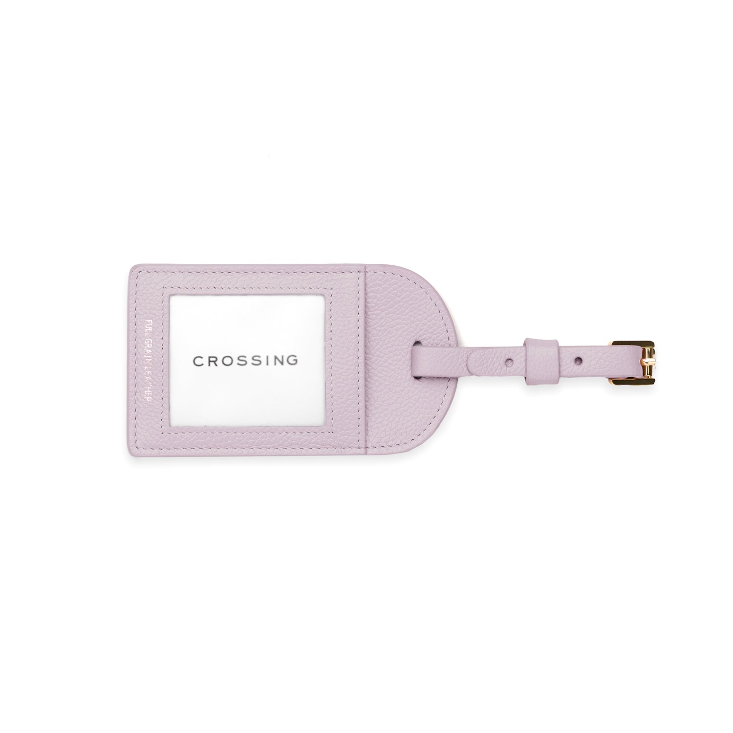 Crossing Milano Leather Luggage Tag - Lavender