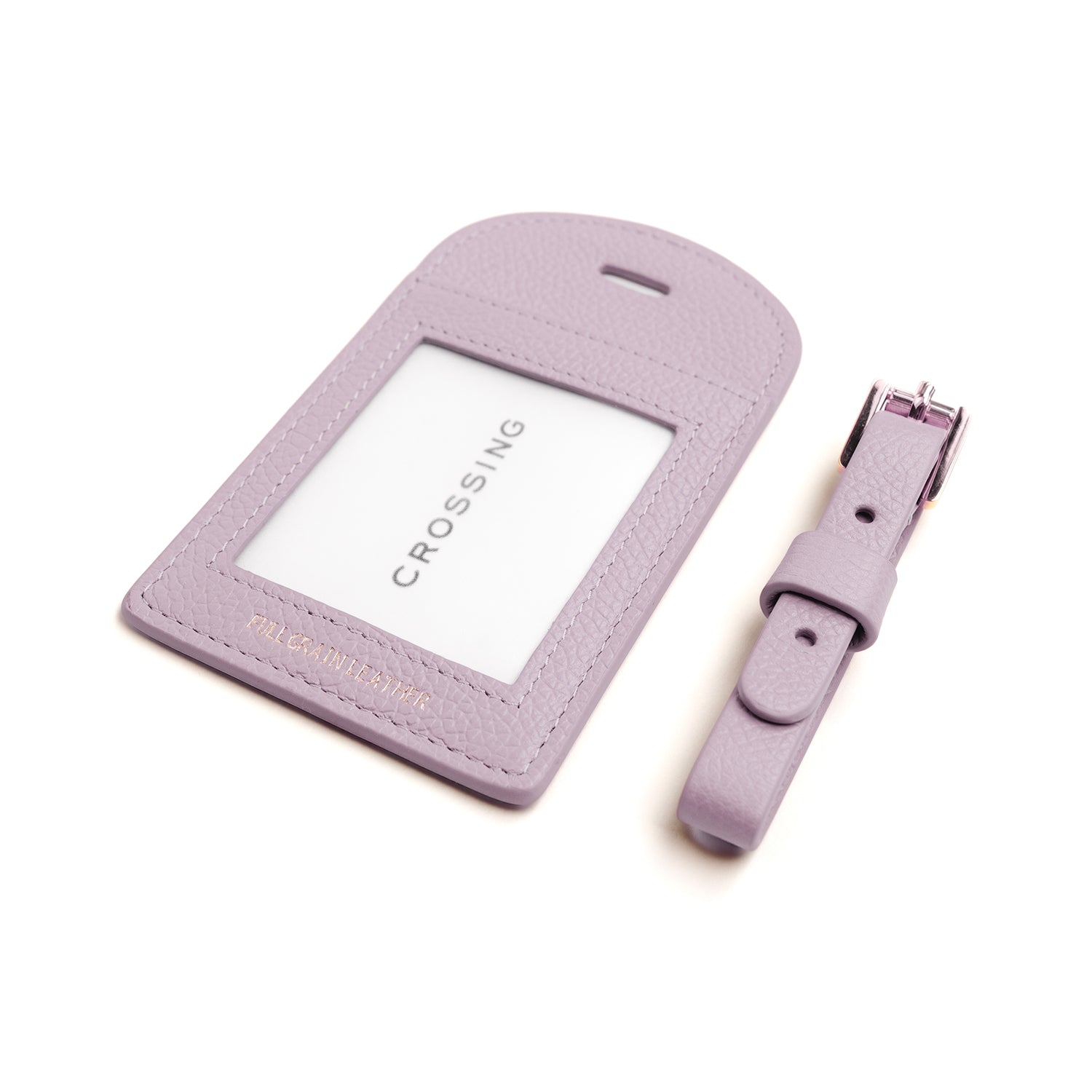 Crossing Milano Leather Luggage Tag - Lavender