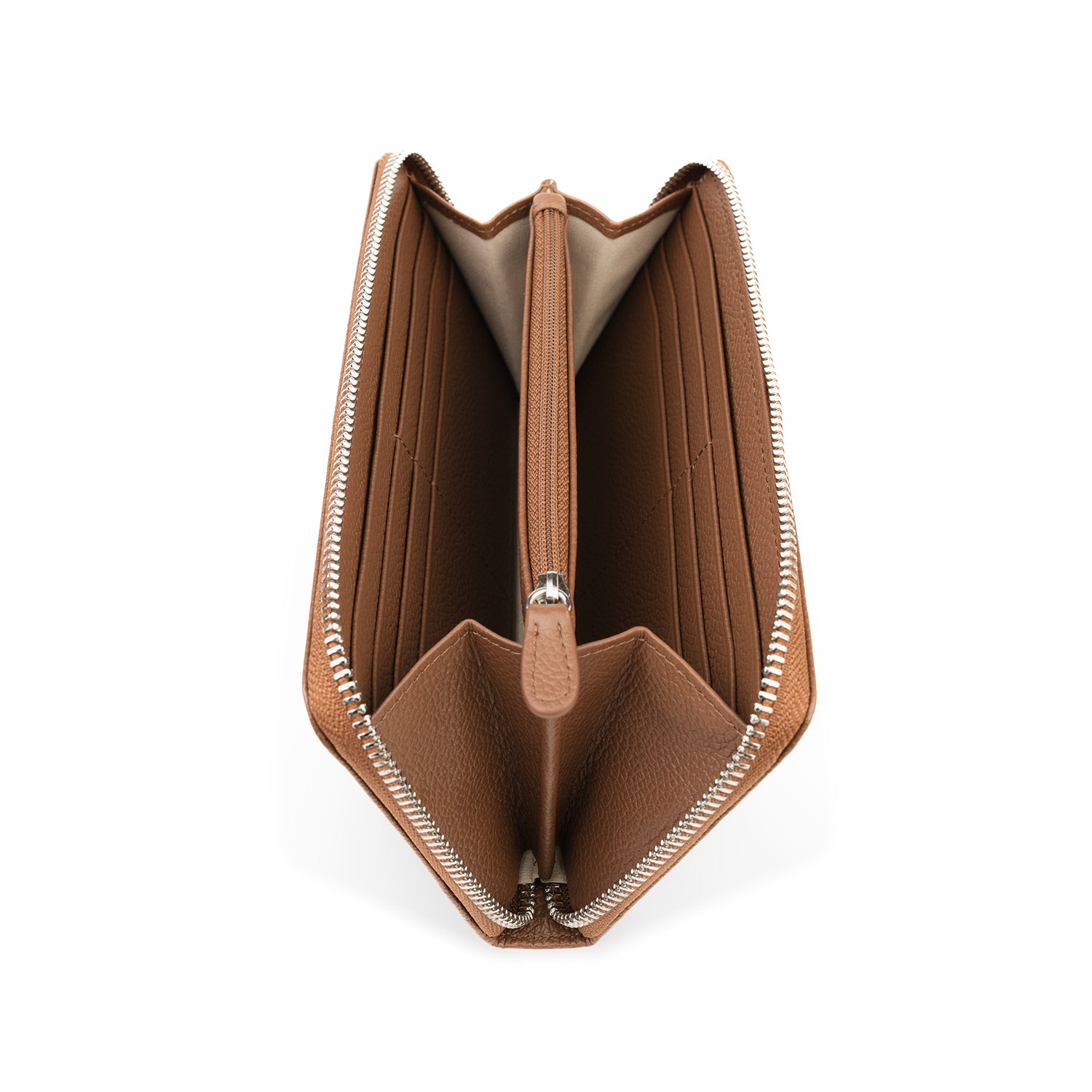 Crossing Milano Long Zip Wallet RFID - Barcoss Brown