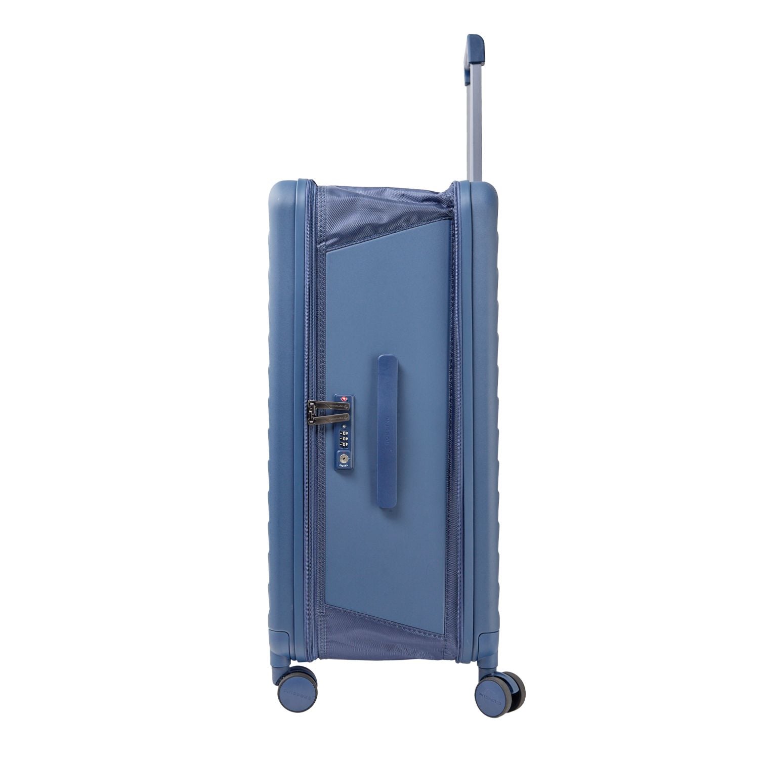 Crossing Ori Collapsible Polycarbonate 26" Medium Luggage - Pewter Blue