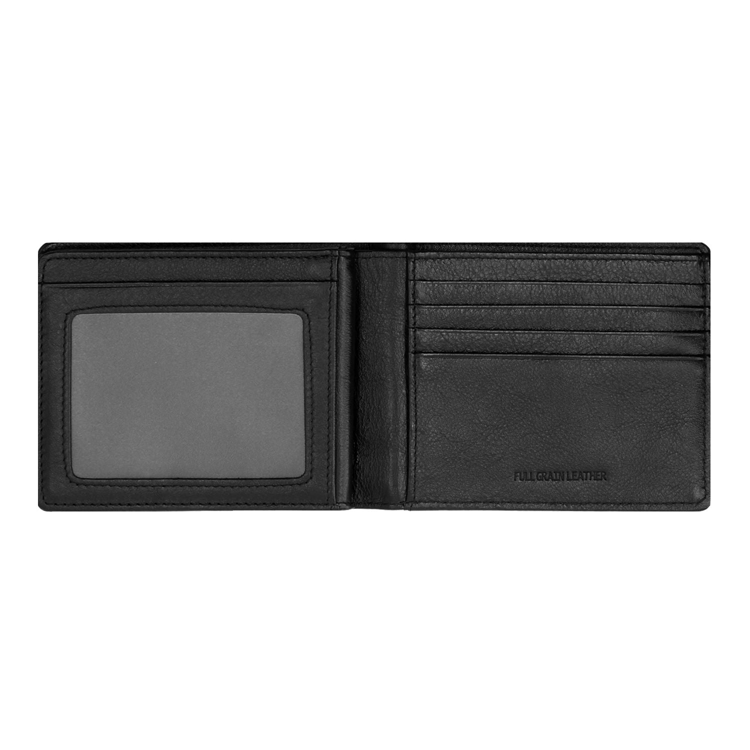 Crossing Prime Bi-Fold Leather Wallet With Flap [17 Card Slots] - Black
