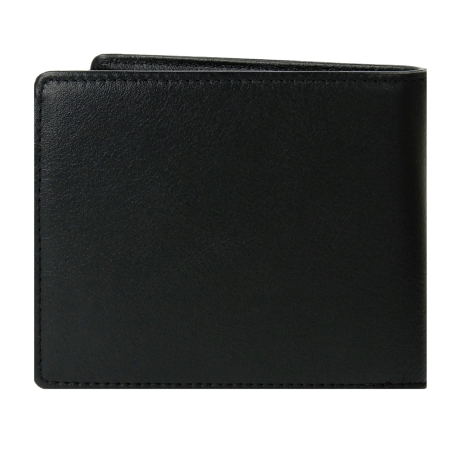 Crossing Prime Bi-Fold Leather Wallet With Flap [17 Card Slots] - Black