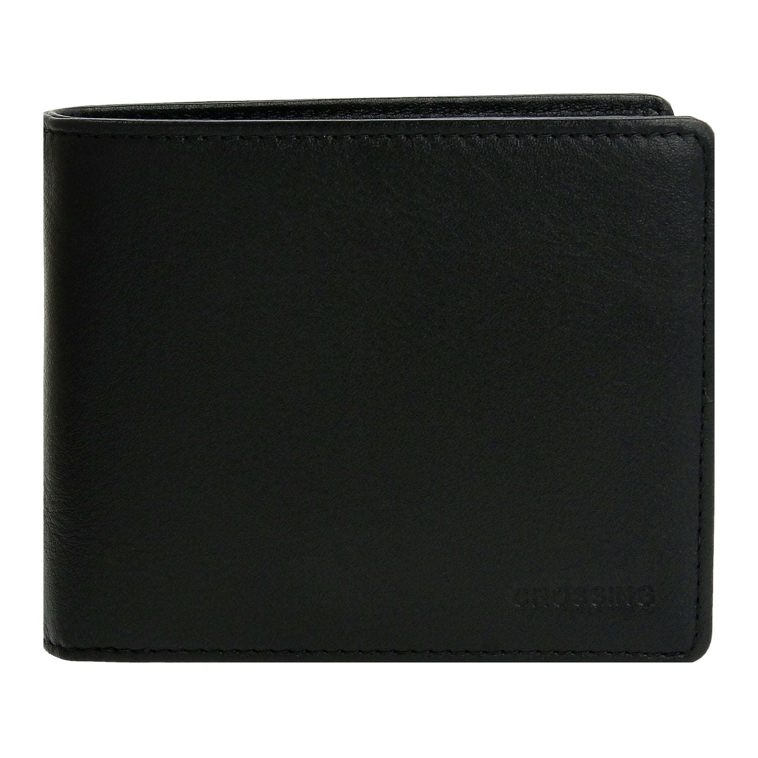 Crossing Prime Bi-Fold Nappa Leather Wallet With Flap And Coin Pouch - Black