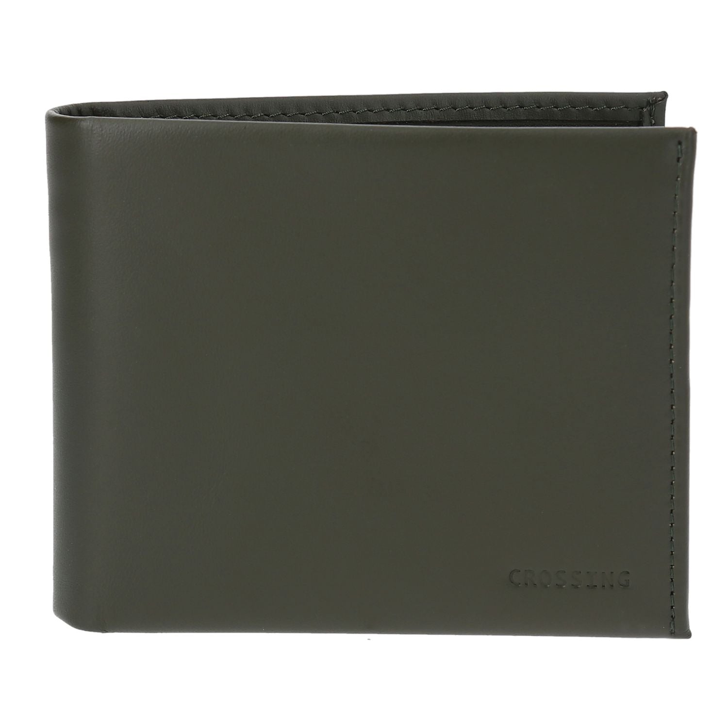 Crossing Sydney Bi-Fold Leather Wallet [12 Card Slots] Rfid - Khaki