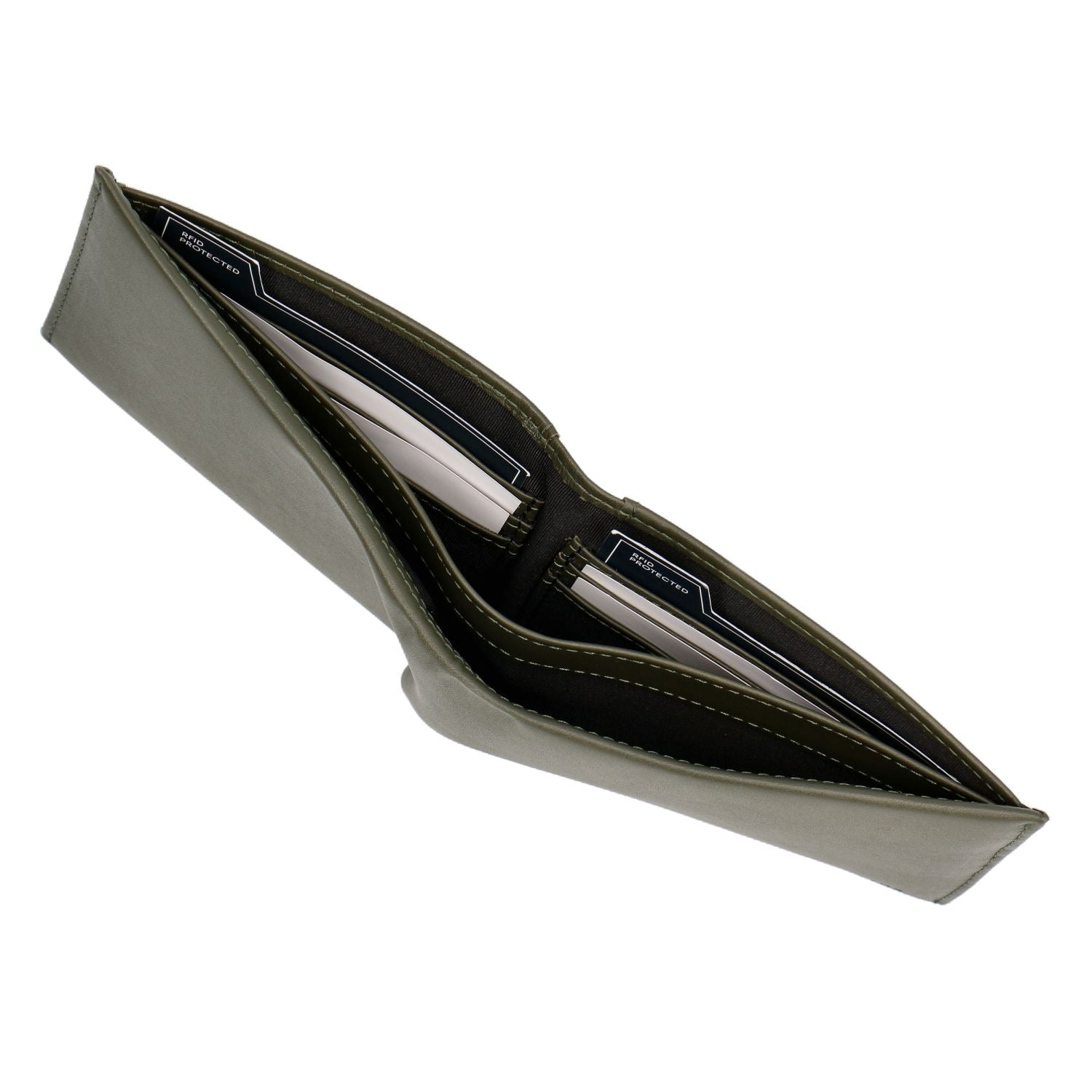 Crossing Sydney Bi-Fold Leather Wallet [12 Card Slots] Rfid - Khaki