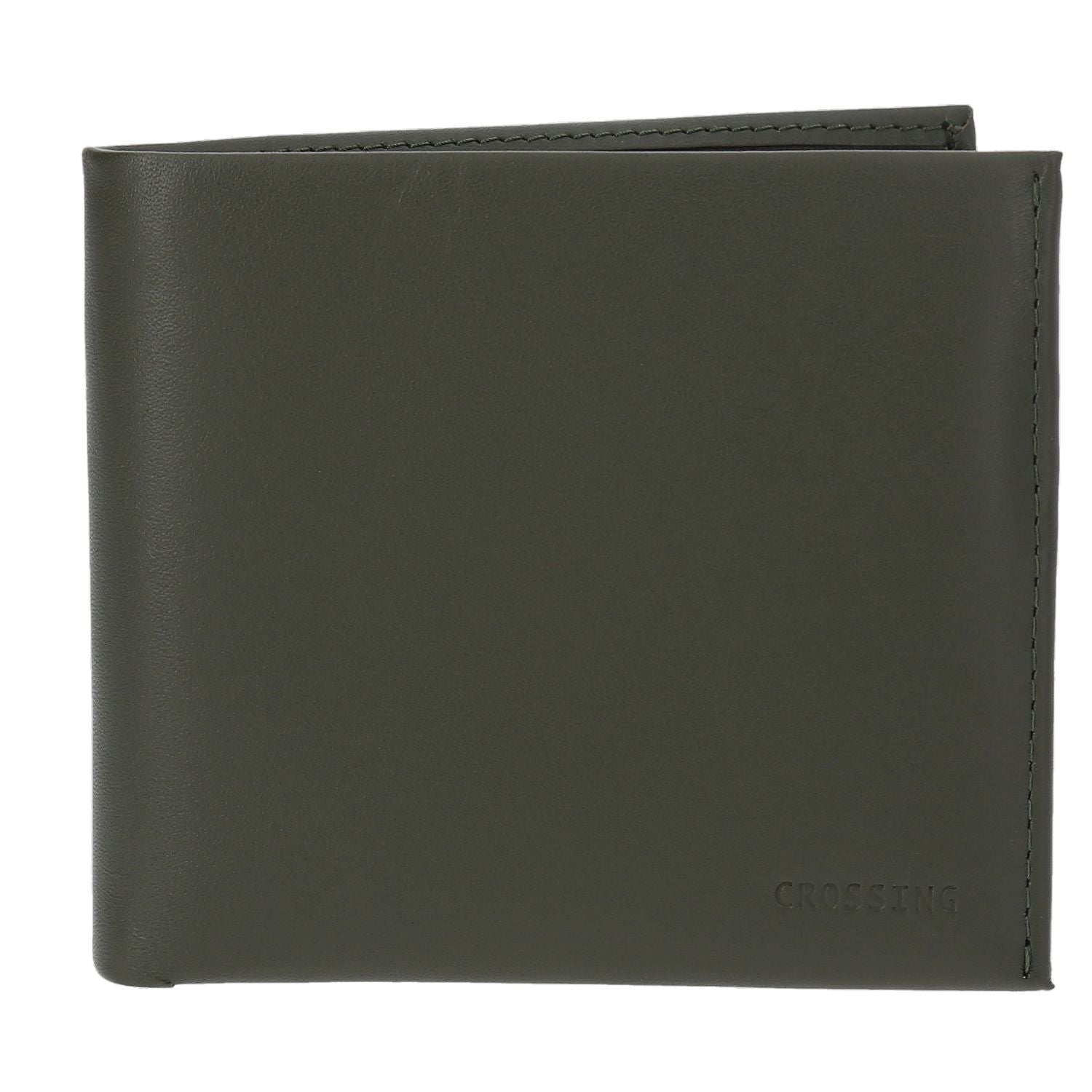 Crossing Sydney Bi-Fold Leather Wallet [18 Card Slots] Rfid - Khaki