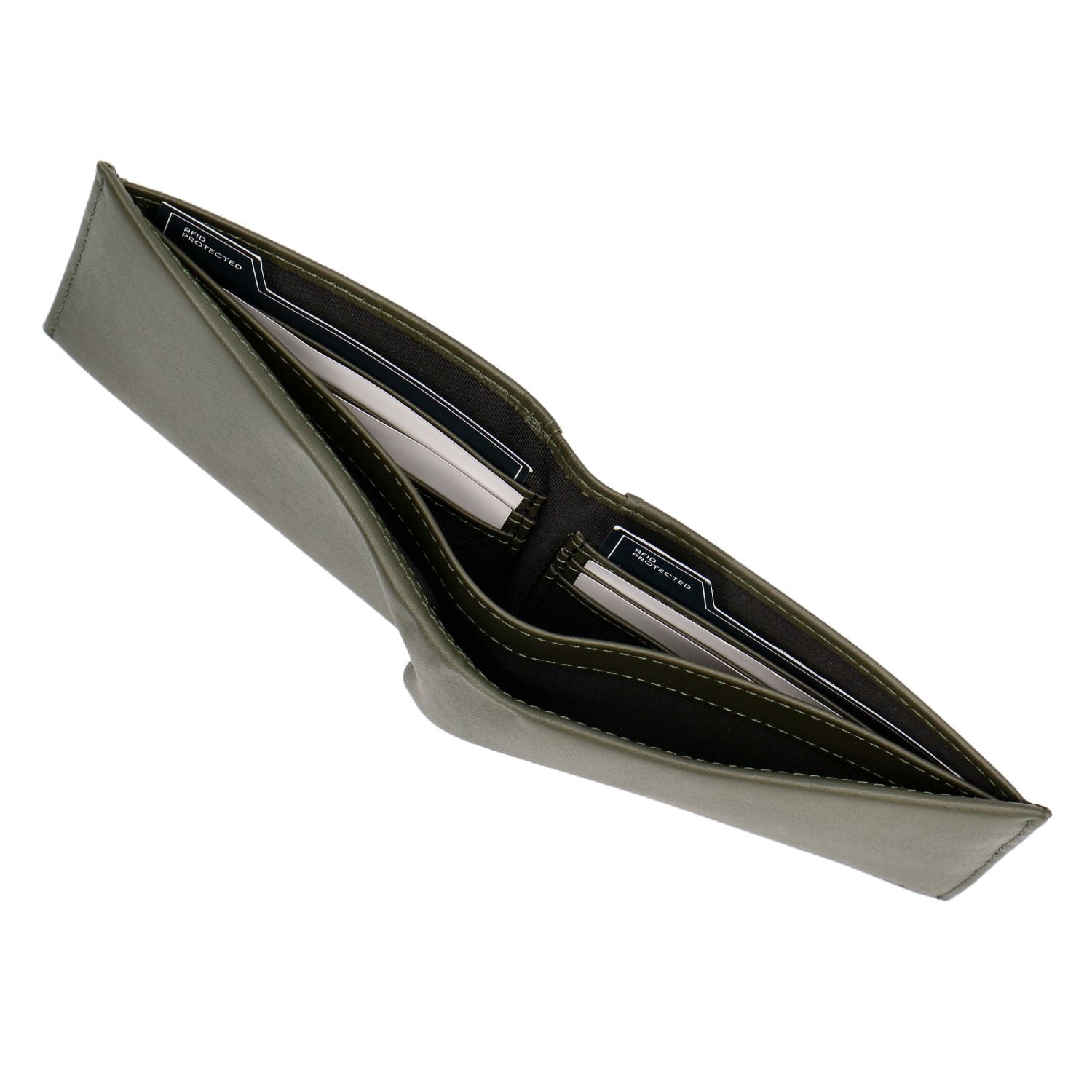 Crossing Sydney Bi-Fold Leather Wallet [18 Card Slots] Rfid - Khaki