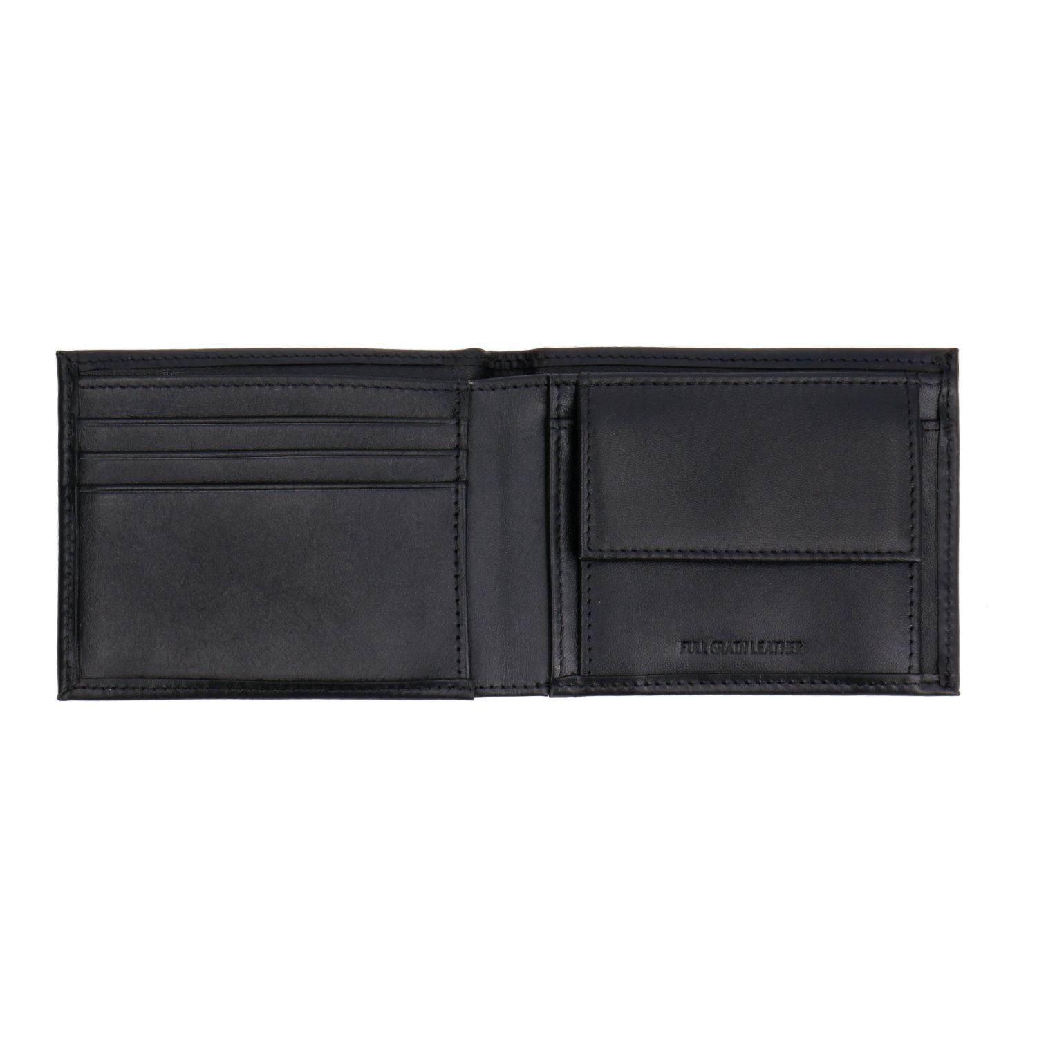 Crossing Sydney Slim Leather Wallet With Coin Pocket [5 Card Slots] Rfid - Black