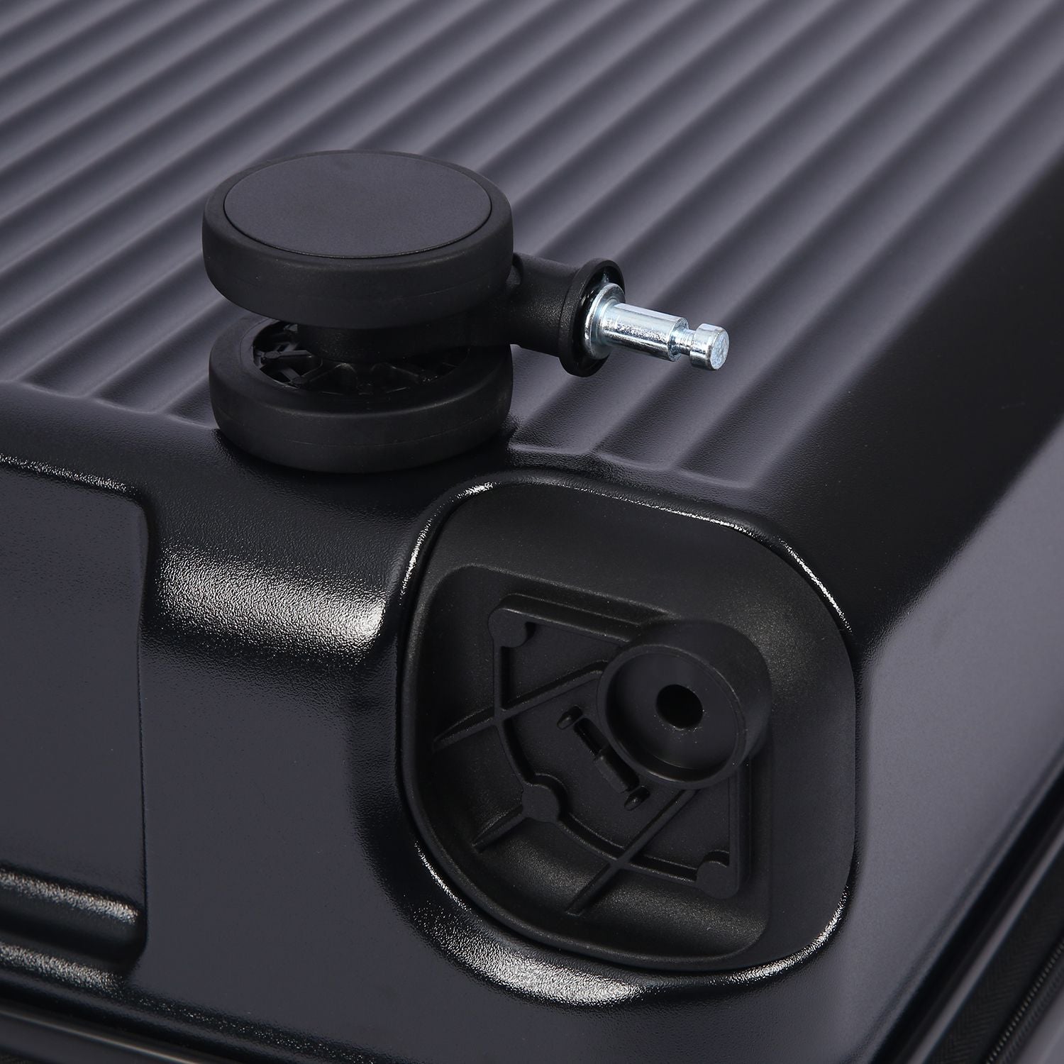 Crossing Vive Polycarbonate Expandable Carry On Luggage T20 - Black