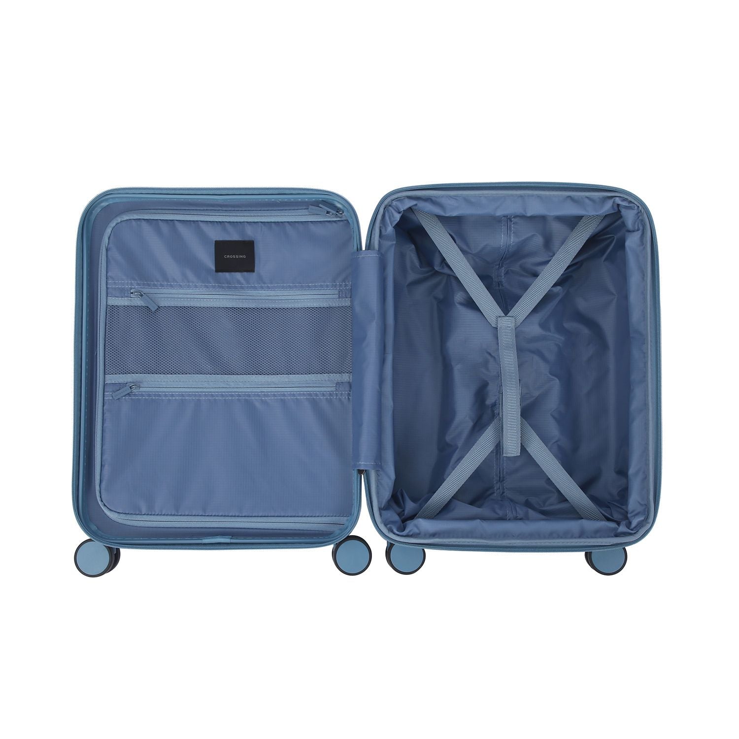 Crossing Vive Polycarbonate Expandable Carry On Luggage T20 - Blue