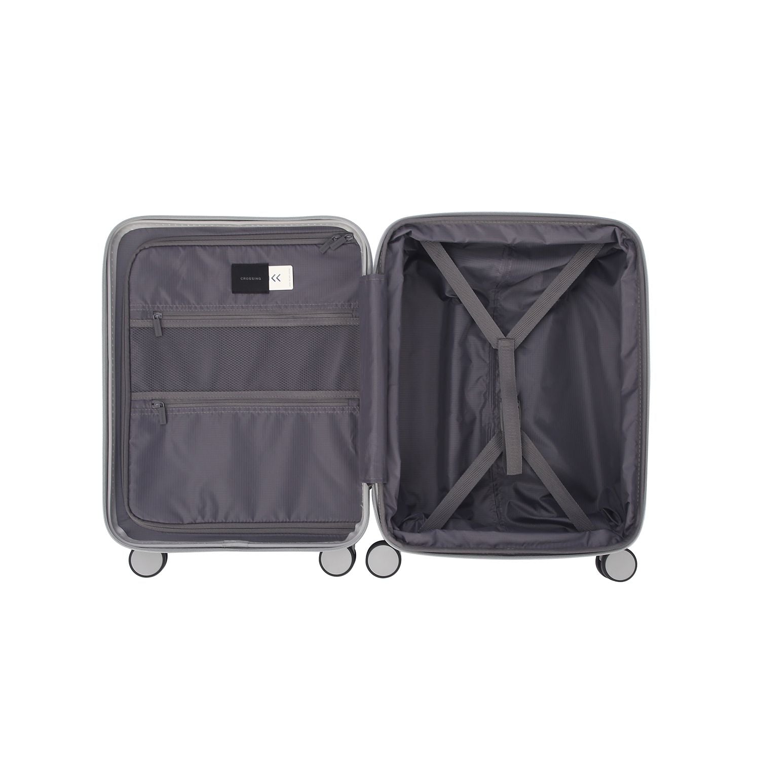 Crossing Vive Polycarbonate Expandable Carry On Luggage T20 - Grey