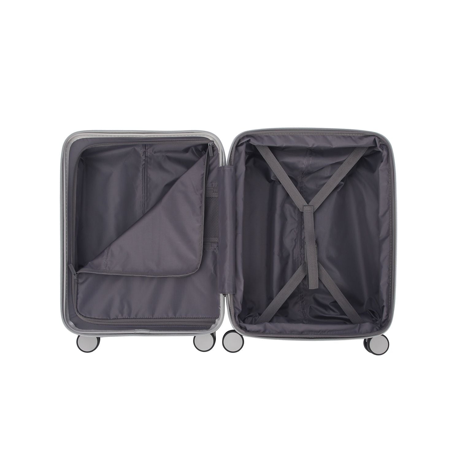 Crossing Vive Polycarbonate Expandable Carry On Luggage T20 - Grey