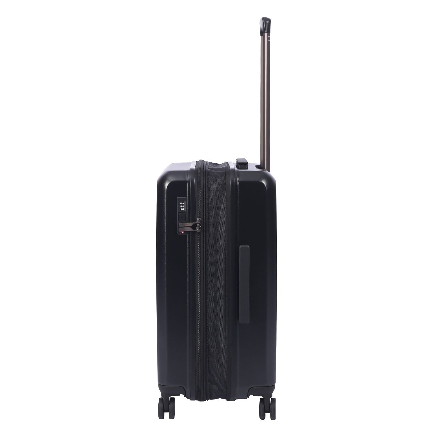 Crossing Vive Polycarbonate Expandable Medium Luggage T25 - Black