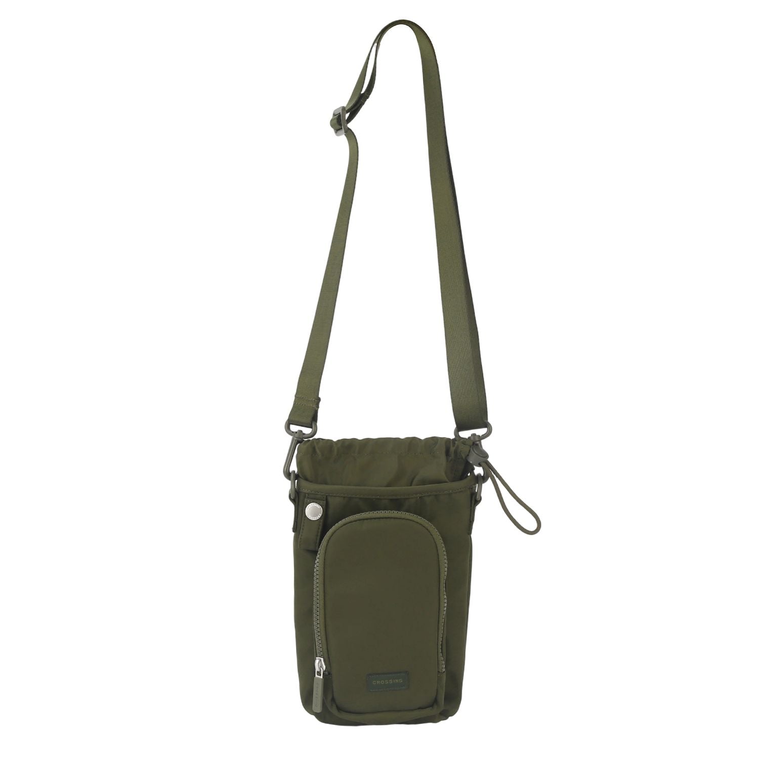 Crossing Water Bottle Crossbody Bag With Front Pocket 2L V2 - Olive Green