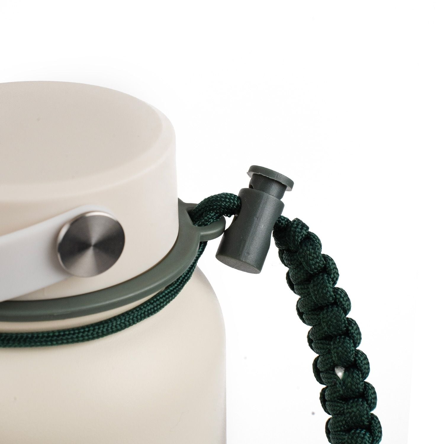 Crossing Paracord Bottle Carrier Strap with Carabiner - Dark Green