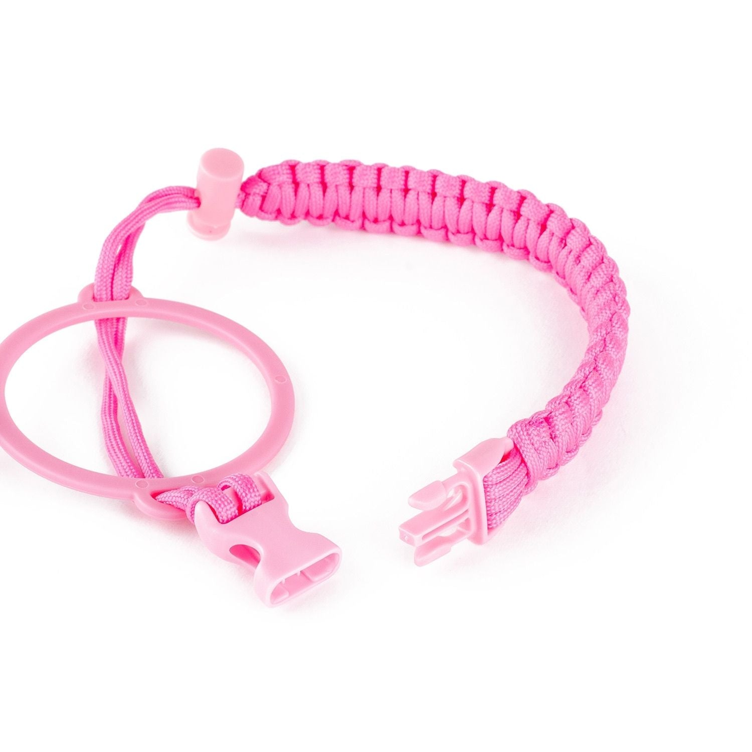 Crossing Paracord Bottle Carrier Strap with Carabiner - Hot Pink